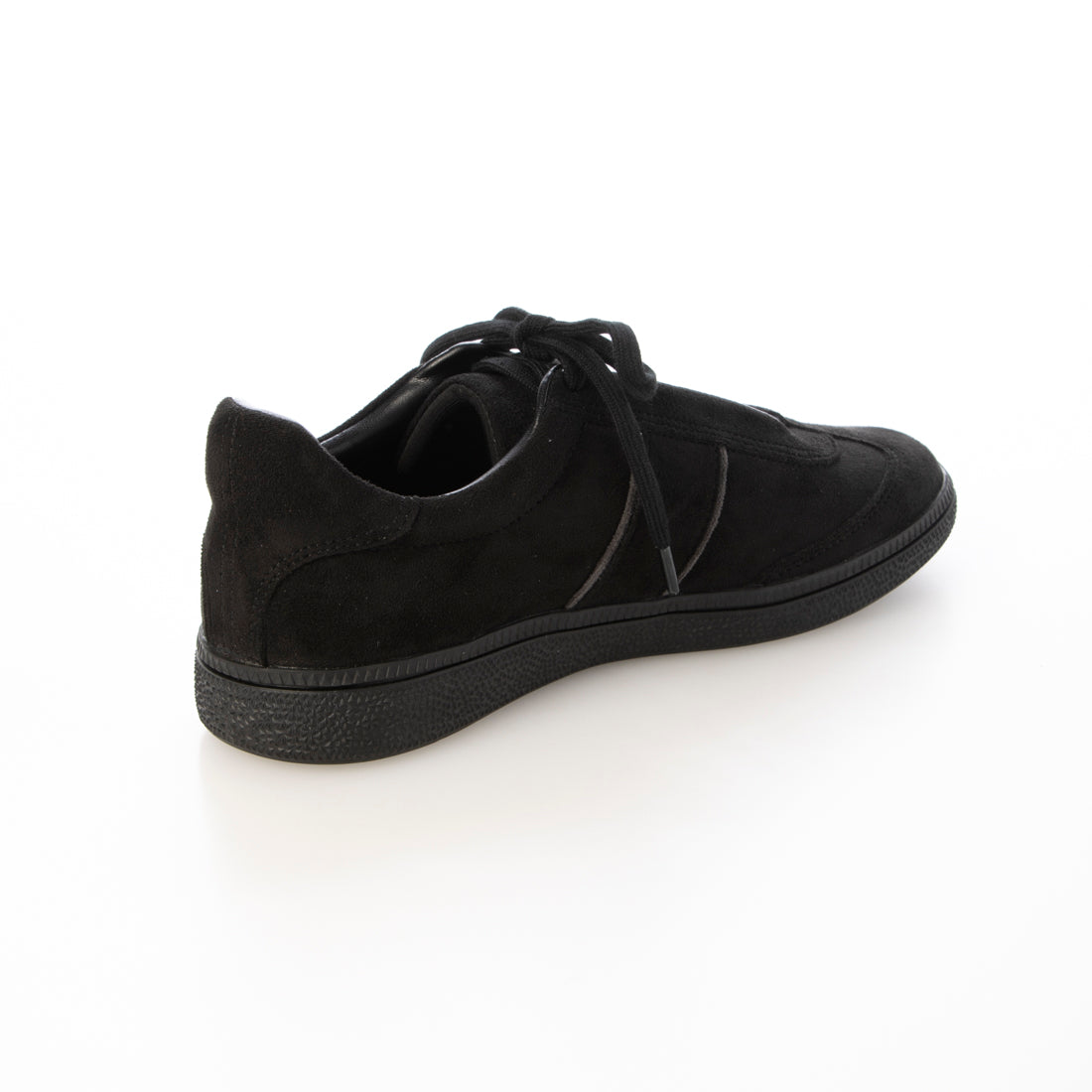 【EVOL/イーボル】 【S-LLサイズ展開・ふかふか】スエードレースアップスニーカー IZ5792 (ブラックスエード) ブラックスエード