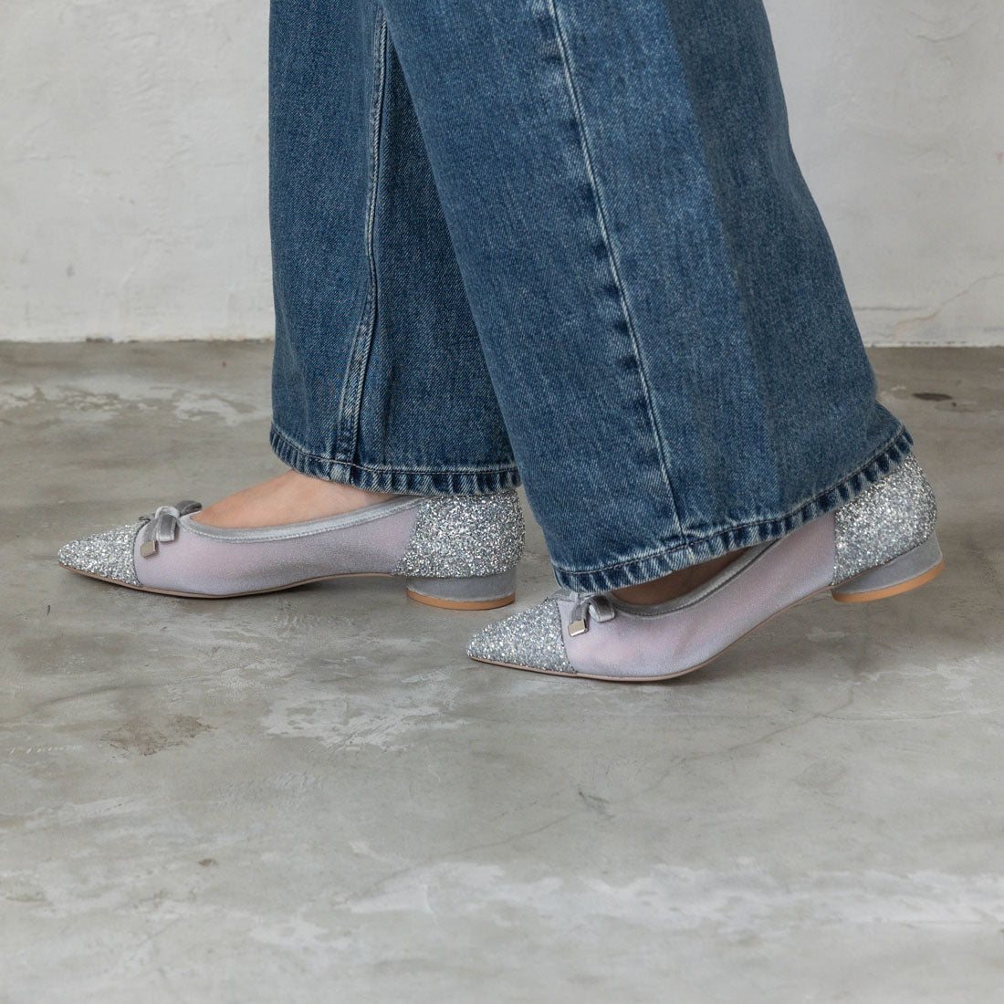 【EVOL/イーボル】 【ふかふか・軽量】シアー2cmバレエ IZ5818 (グレーコンビ) グレーコンビ