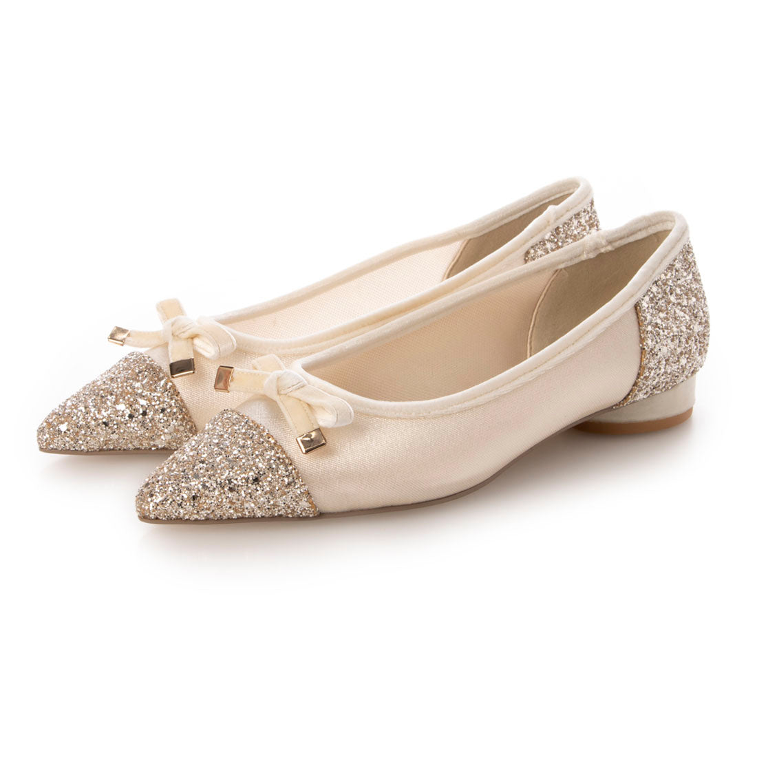 【EVOL/イーボル】 【ふかふか・軽量】シアー2cmバレエ IZ5818 (アイボリーコンビ) アイボリーコンビ