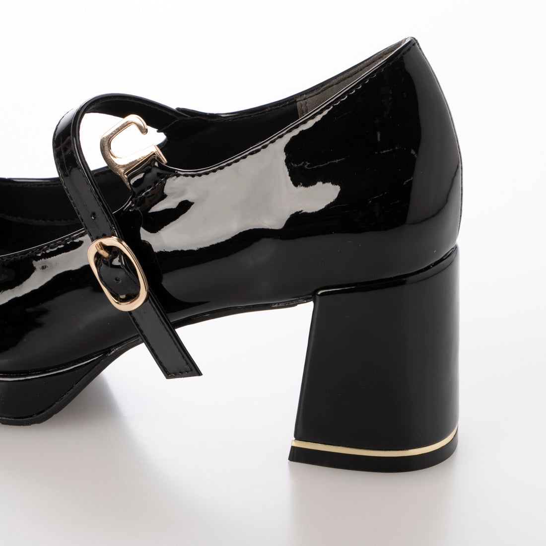 【EVOL/イーボル】 【晴雨兼用・クッション入り】ストームメリージェーンパンプス IZ5812 (ブラックエナメル) ブラックエナメル