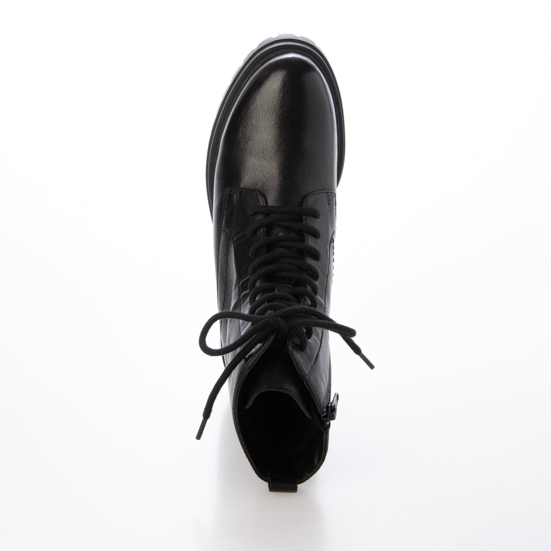 【EVOL/イーボル】 【本革・柔らかい】レースアップショートブーツ IZ8119 (ブラック) ブラック