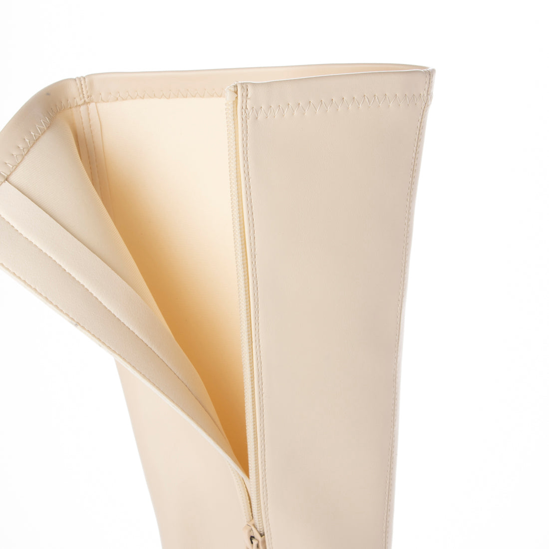 【EVOL/イーボル】 【XSサイズ・厚底】11cmストレッチロングブーツ IZ5835 (アイボリー) アイボリー