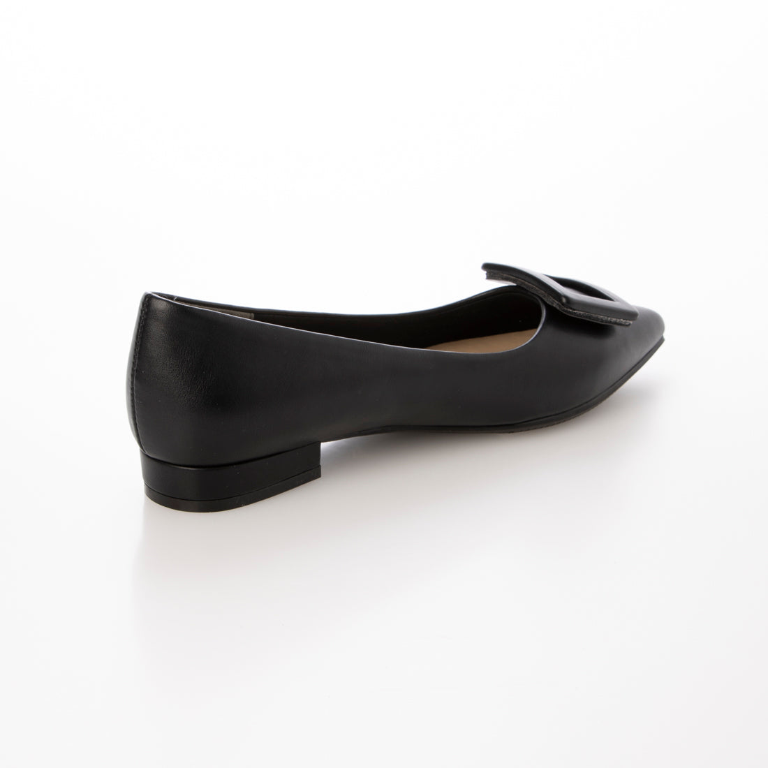 【EVOL/イーボル】 【晴雨兼用・ふかふか】バックル2cmポインテッドパンプス IZ5862 (ブラック) ブラック