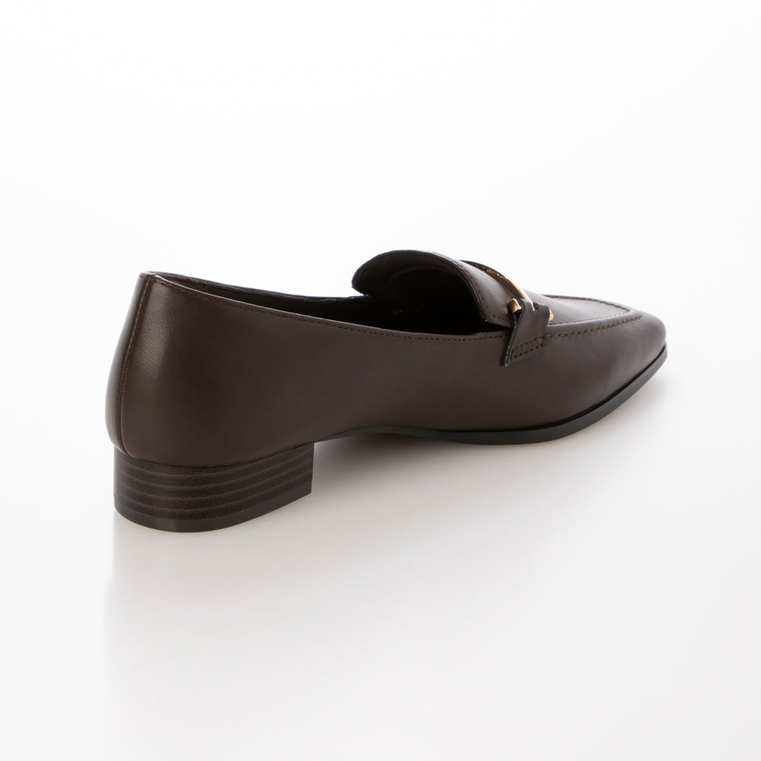 【EVOL/イーボル】 【晴雨兼用・ふかふか】スクエアビット2.5cmローファー IZ5853 (ブラウン) ブラウン