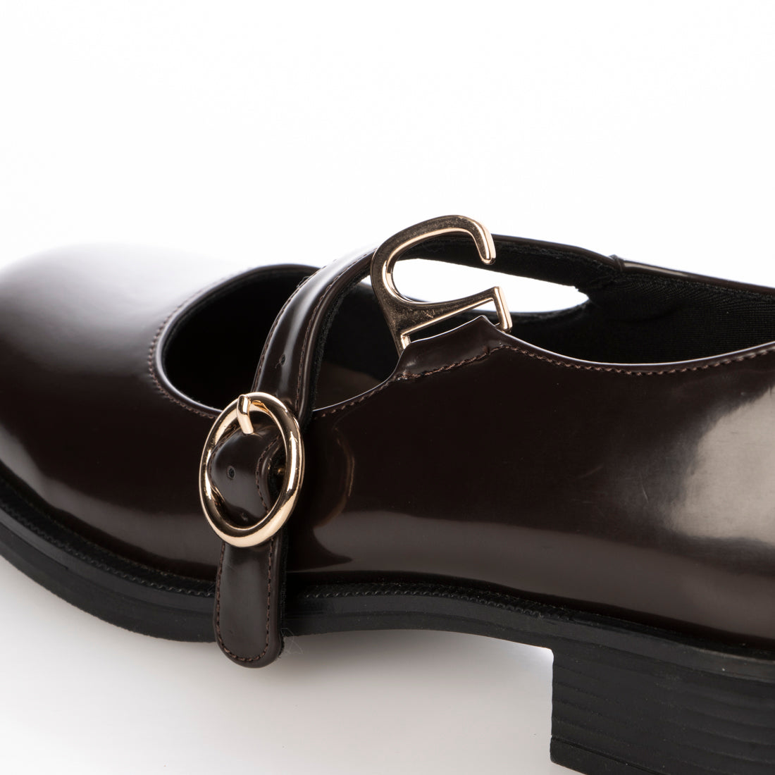 【EVOL/イーボル】 【ふかふか・クッション入り】4.5cmメリージェーンパンプス IZ5872 (ブラウンエナメル) ブラウンエナメル