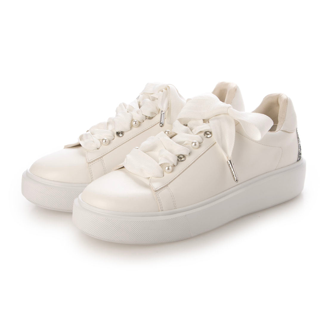 【EVOL/イーボル】 【S-LLサイズ展開・ふかふか】パールストーンスニーカー IZ5791 (ホワイト) ホワイト