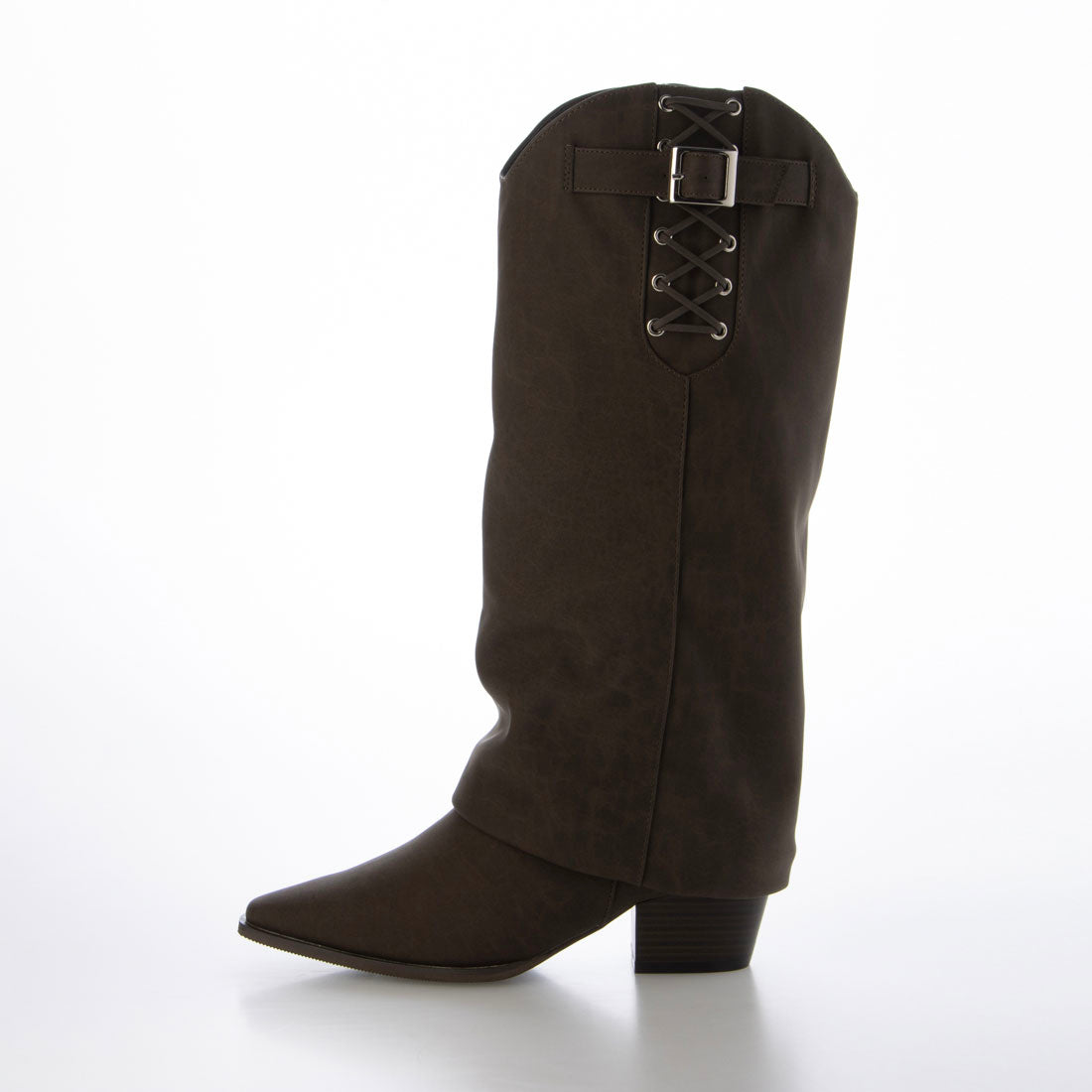 【EVOL/イーボル】 【S-LLサイズ展開・クッション入り】カバーウエスタンブーツ IZ5883 (ブラウン) ブラウン