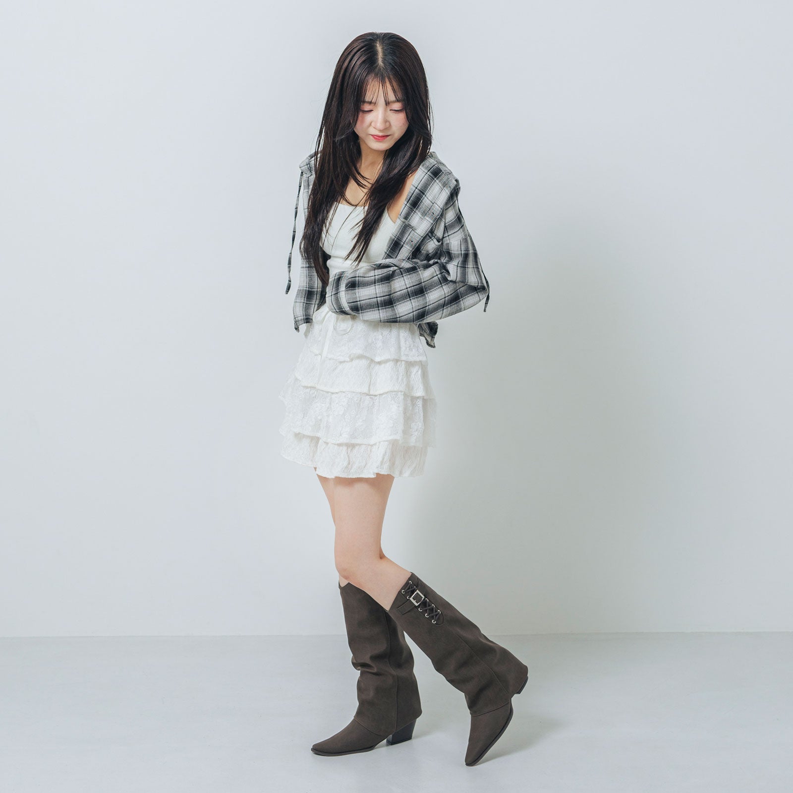 【EVOL/イーボル】 【S-LLサイズ展開・クッション入り】カバーウエスタンブーツ IZ5883 (ブラウン) ブラウン