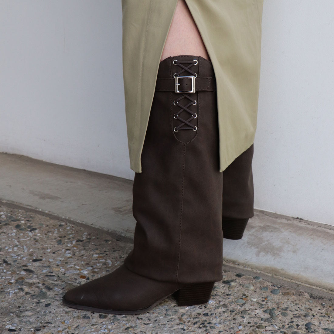 【EVOL/イーボル】 【S-LLサイズ展開・クッション入り】カバーウエスタンブーツ IZ5883 (ブラウン) ブラウン