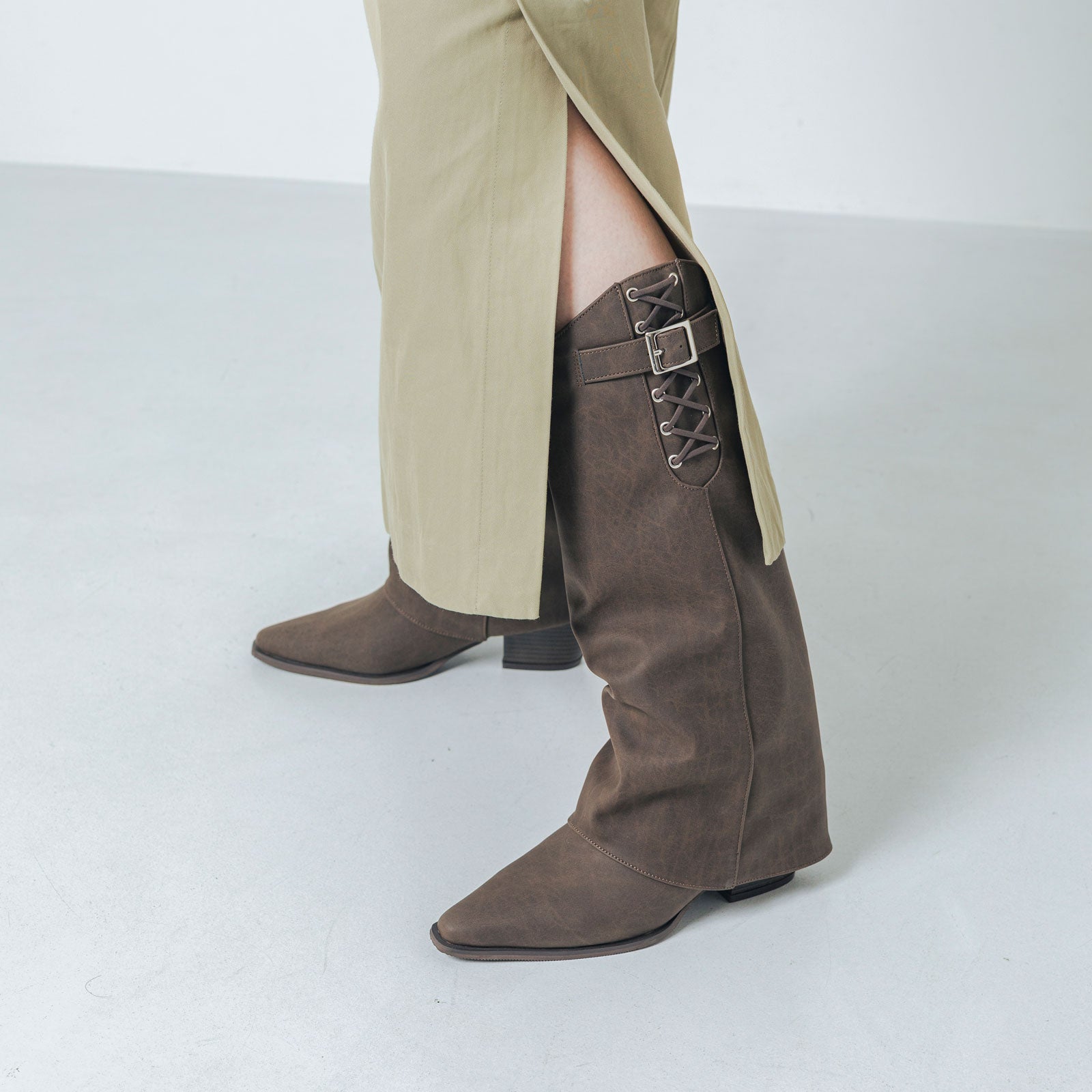 【EVOL/イーボル】 【S-LLサイズ展開・クッション入り】カバーウエスタンブーツ IZ5883 (ブラウン) ブラウン