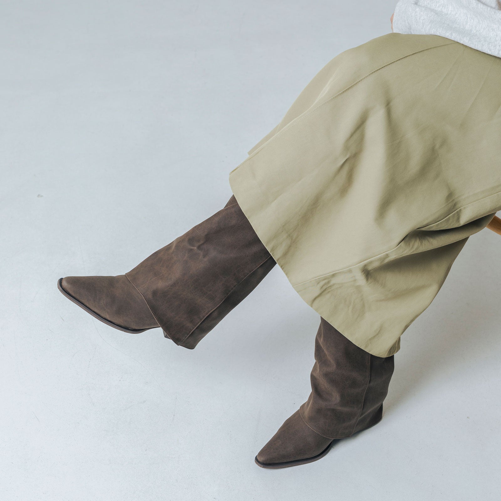 【EVOL/イーボル】 【S-LLサイズ展開・クッション入り】カバーウエスタンブーツ IZ5883 (ブラウン) ブラウン