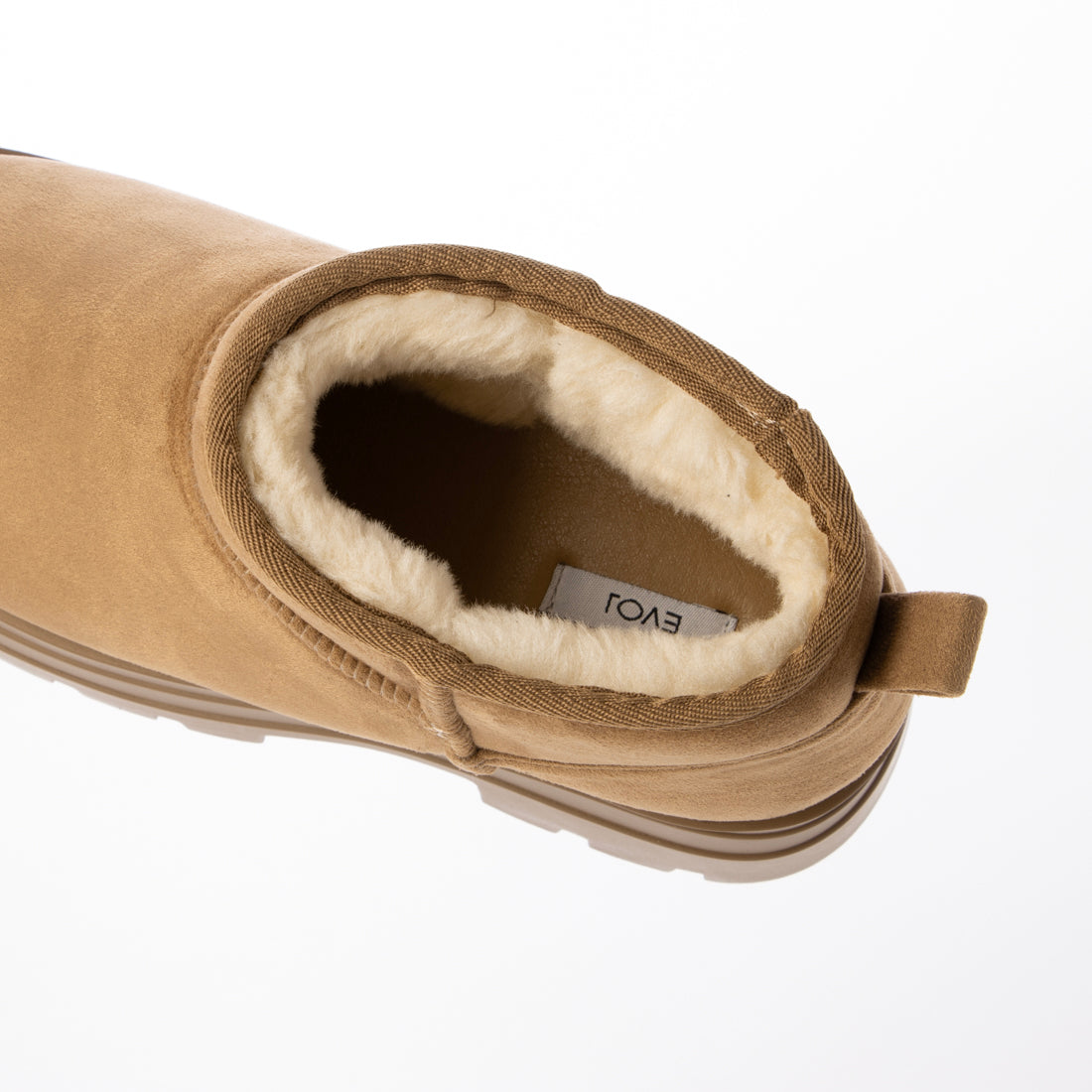 【EVOL/イーボル】 【S-LLサイズ展開・美脚効果あり】2WAYムートンカバーブーツ IZ5887 (キャメルスエード) キャメルスエード