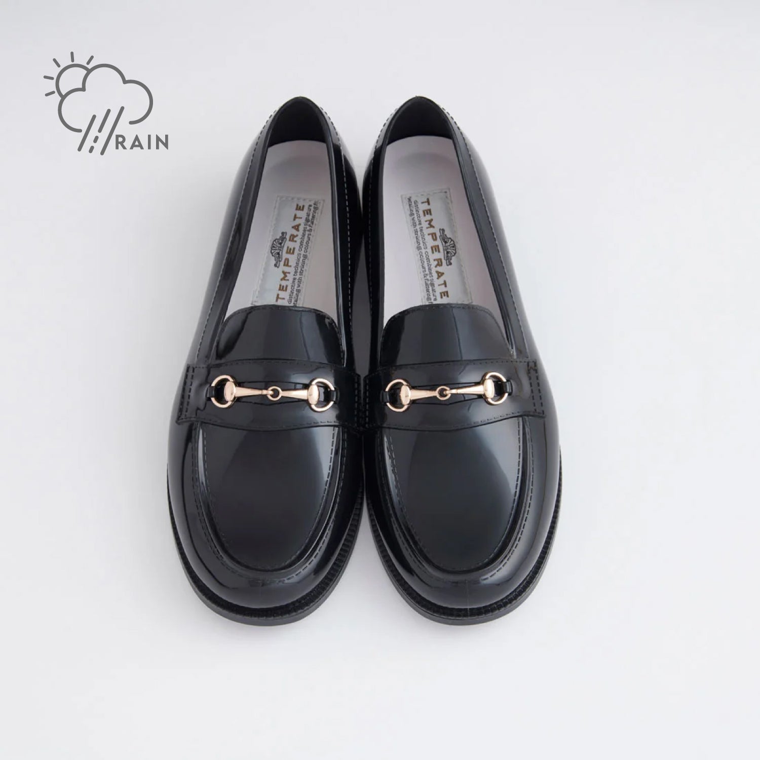 【EVOL/イーボル】完全防水晴雨兼用レインローファー/レインシューズ TH0001