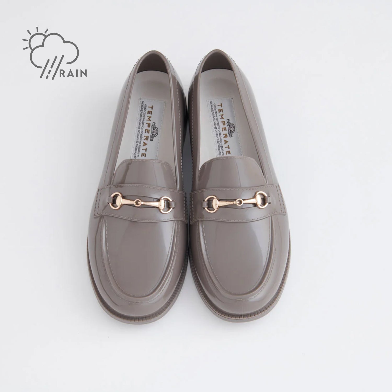 【EVOL/イーボル】完全防水晴雨兼用レインローファー/レインシューズ TH0001