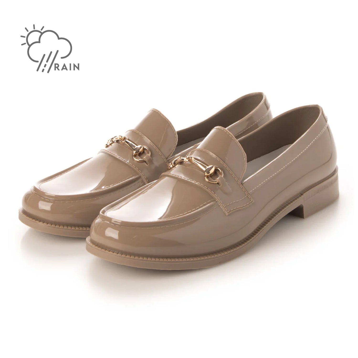 【EVOL/イーボル】完全防水晴雨兼用レインローファー/レインシューズ TH0001