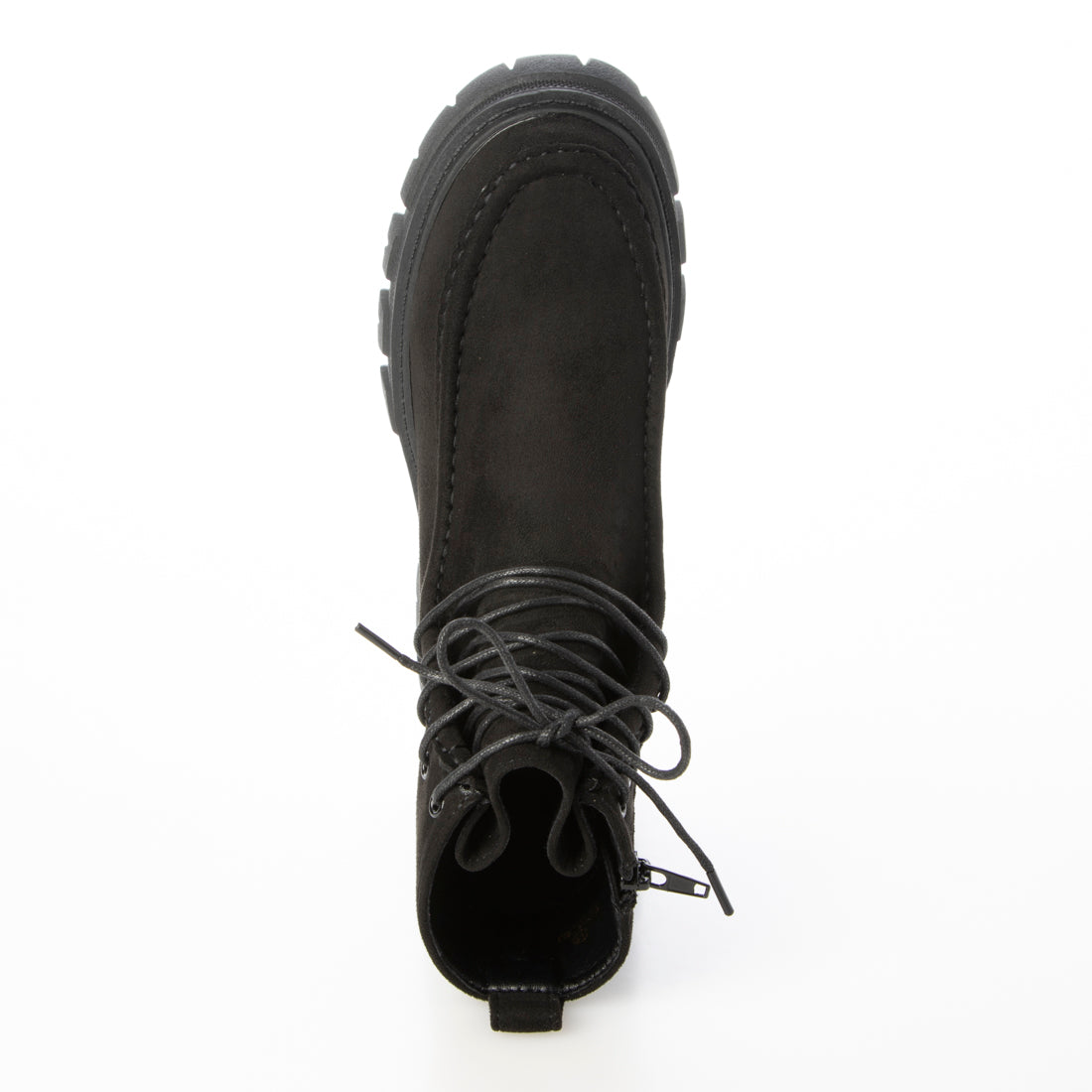 FABBY FABBY. Lace-up suede tank sole short boots