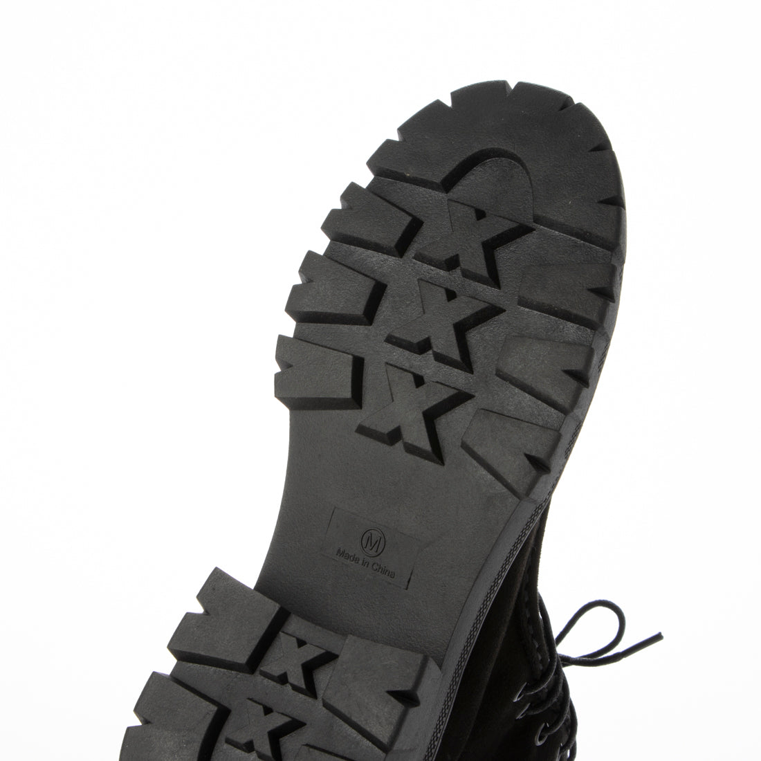 FABBY FABBY. Lace-up suede tank sole short boots