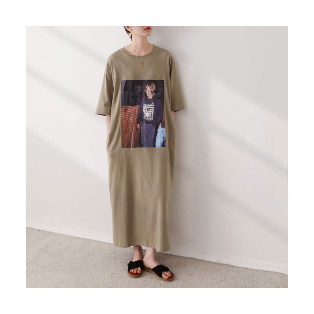 フォースメント Forcement グラフィックプリントカットワンピ