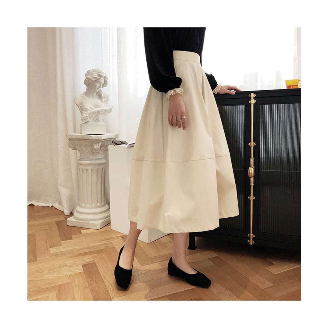 フォースメント Forcement Aラインコットンスカート