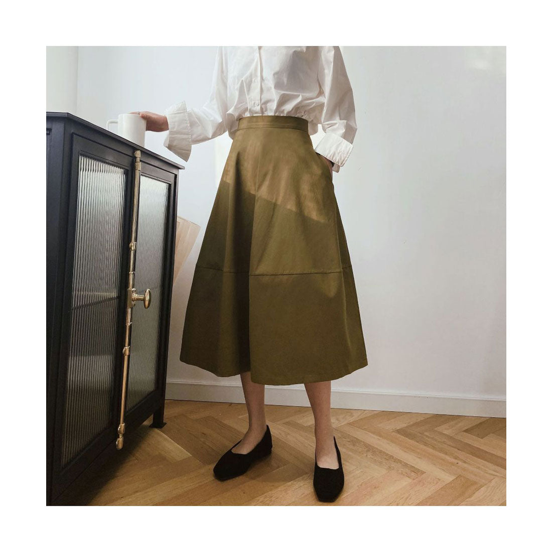 フォースメント Forcement Aラインコットンスカート