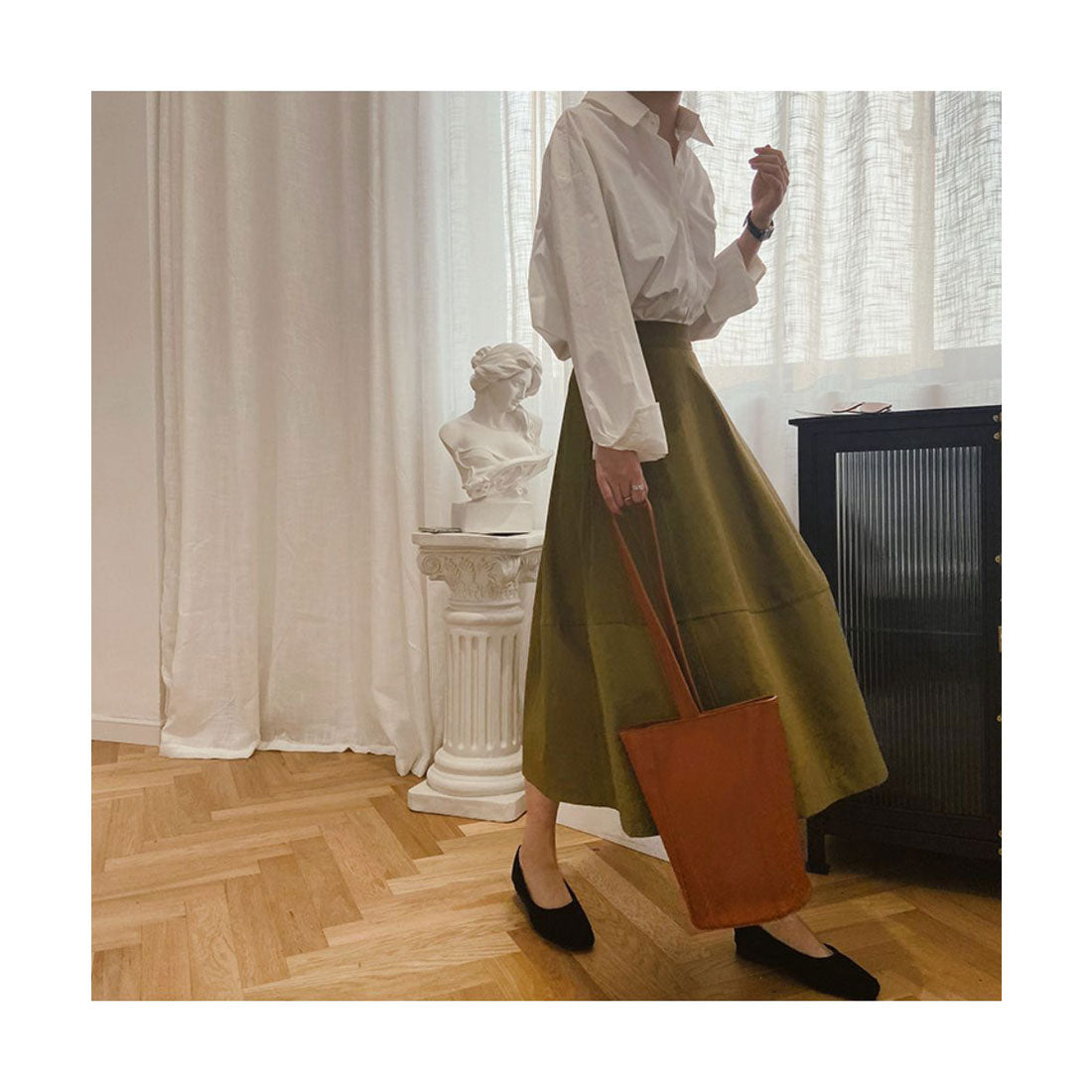 フォースメント Forcement Aラインコットンスカート