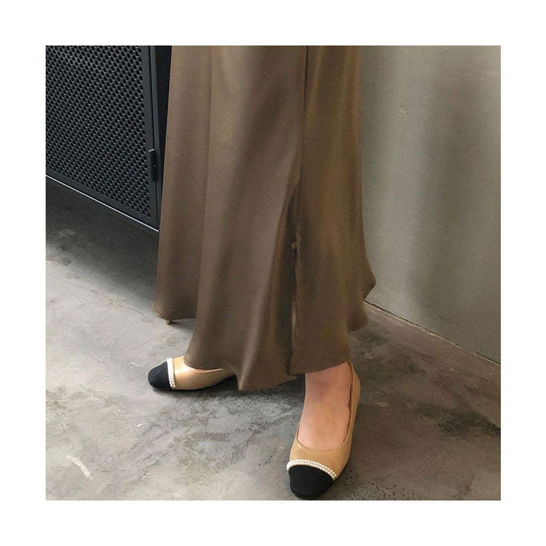 フォースメント Forcement テクいらずで映えるサテン風ロングスカート