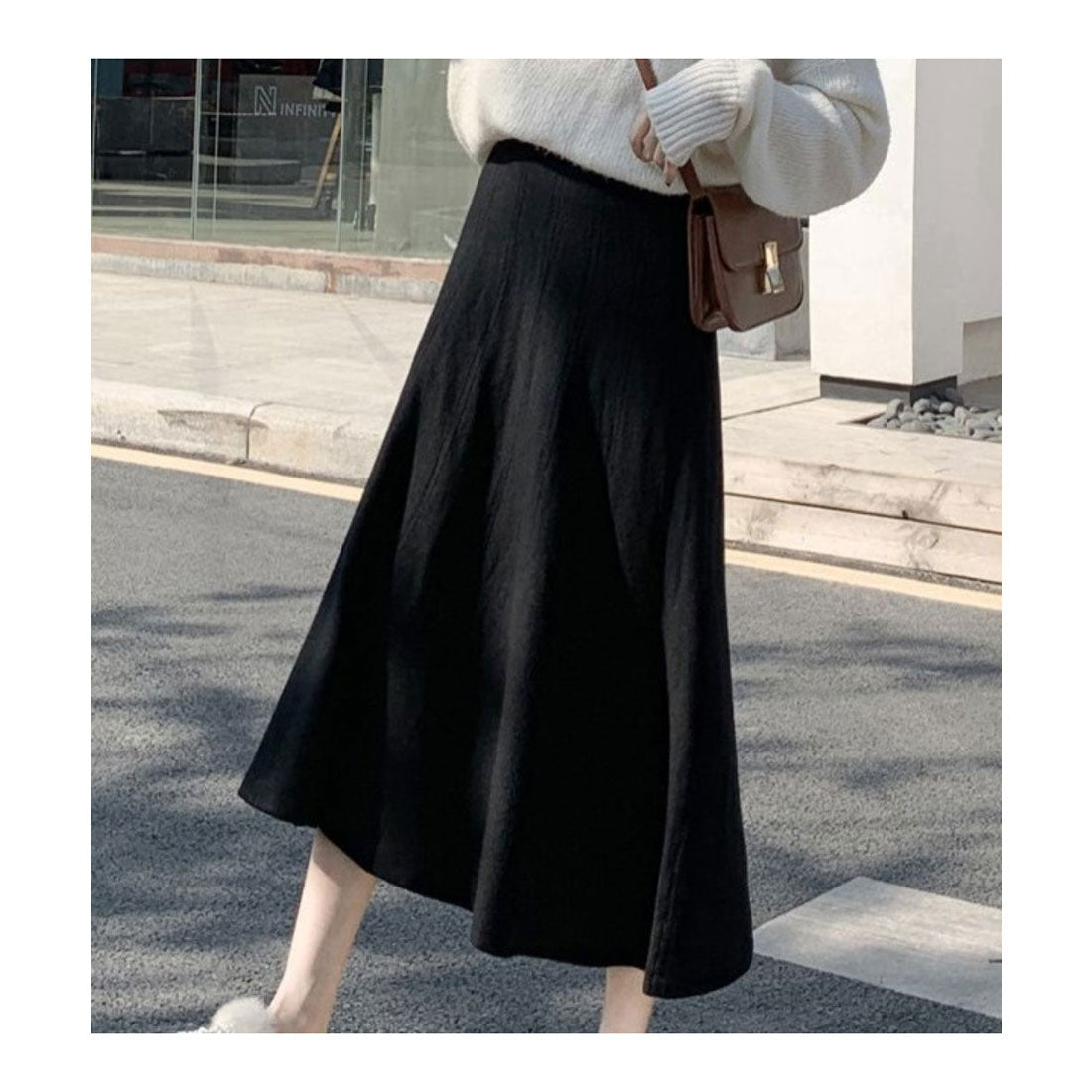 フォースメント Forcement ニットフレアスカート