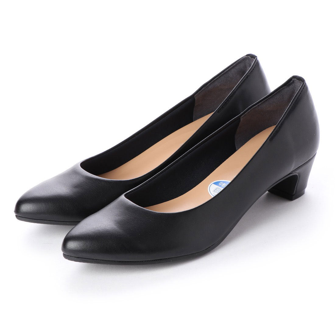 ファーストコンタクト First Contact 日本製パンプス ファーストコンタクト ミドルヒール4cm スムース フォーマル 黒