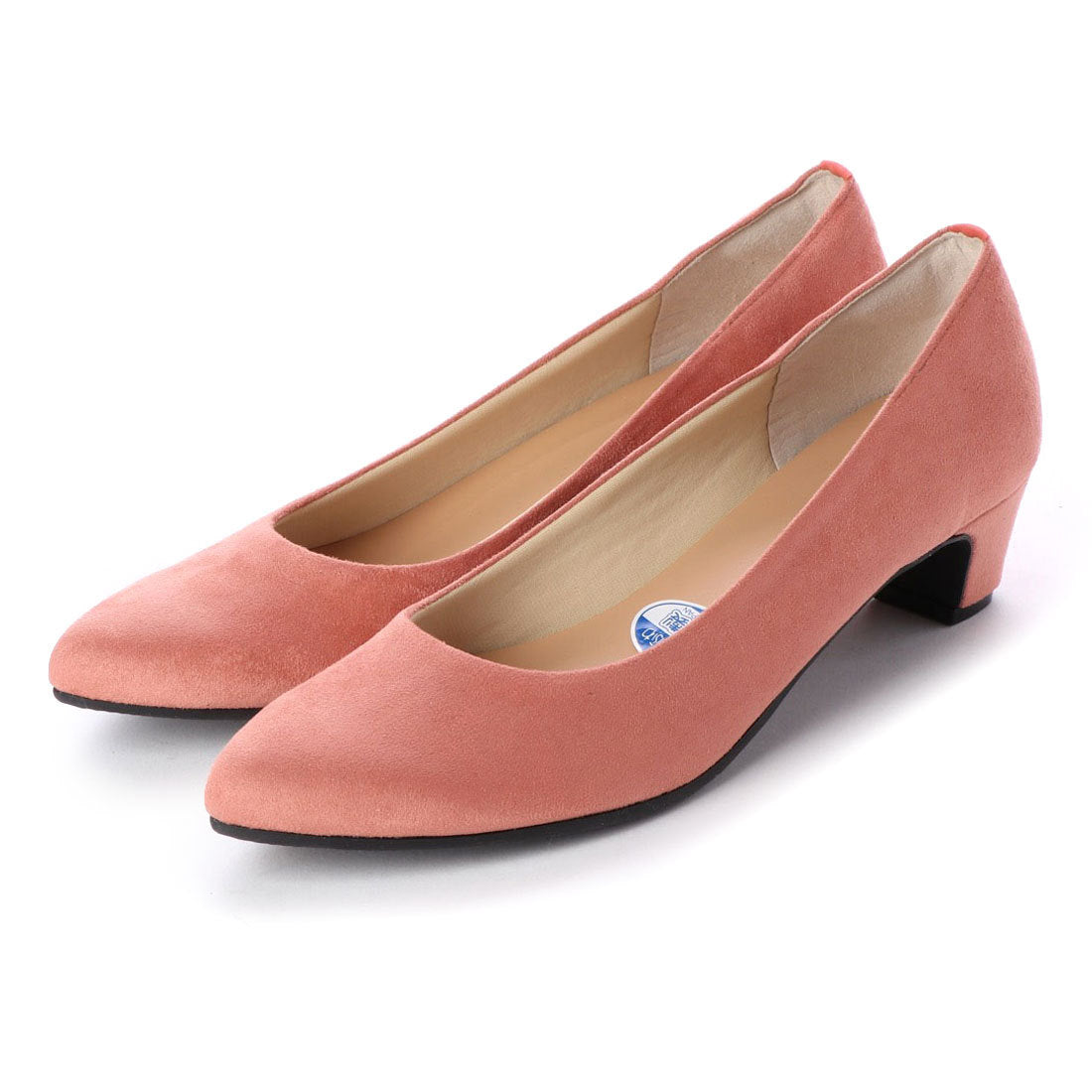 ファーストコンタクト First Contact 日本製パンプス ファーストコンタクト ミドルヒール4cm スムース フォーマル 黒,ピンク(スエード/22)