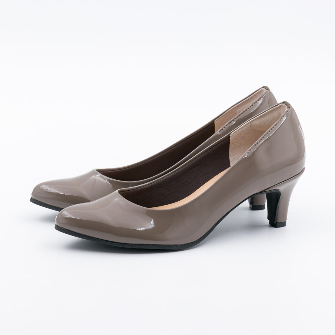 First Contact Women's Pumps, Odor-Free Insoles, Pumps You Can Run In, For the Office, Work, Commuting, Almond Toe, Antibacterial