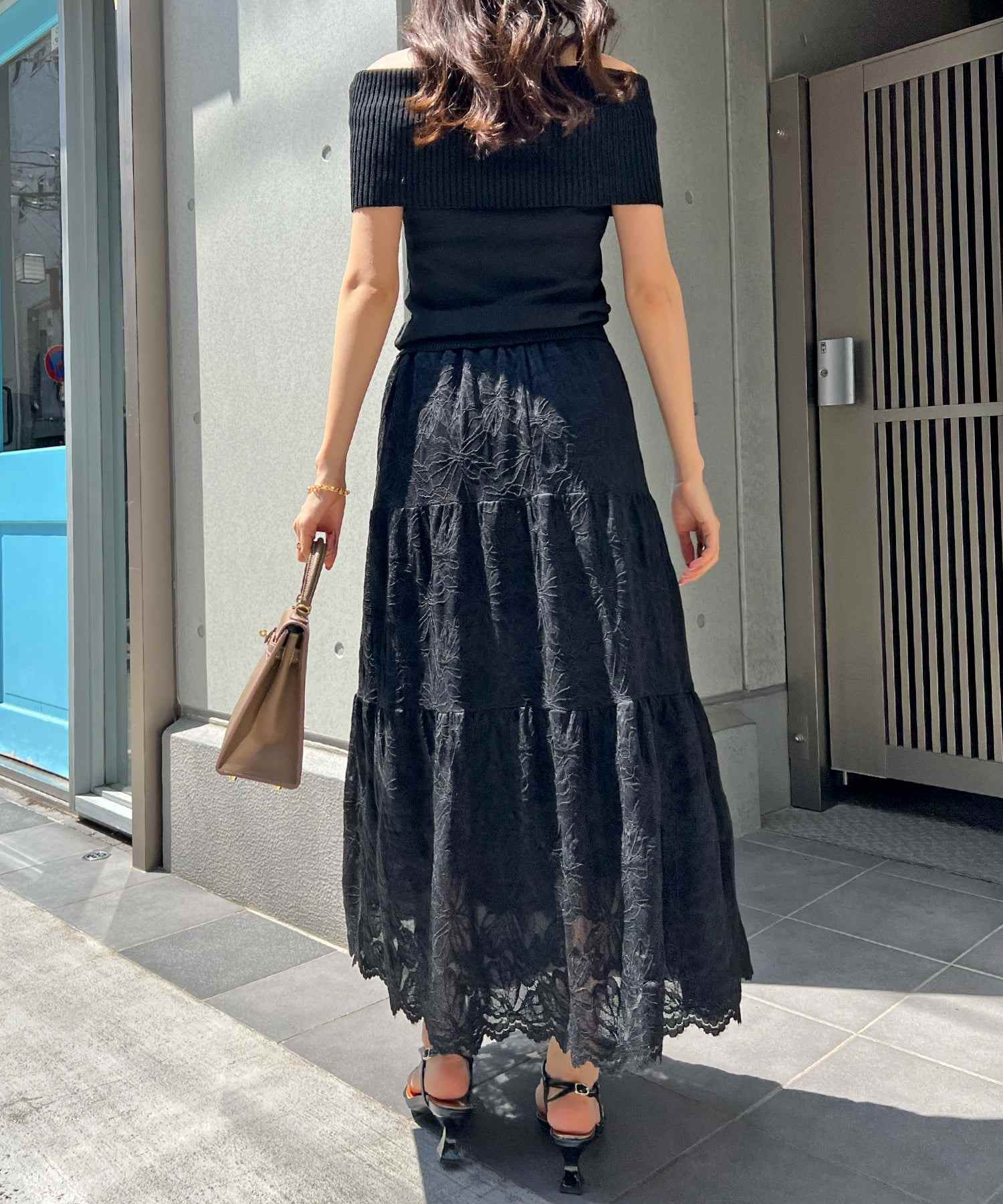 Futier Land Total Lace Tiered Long Skirt