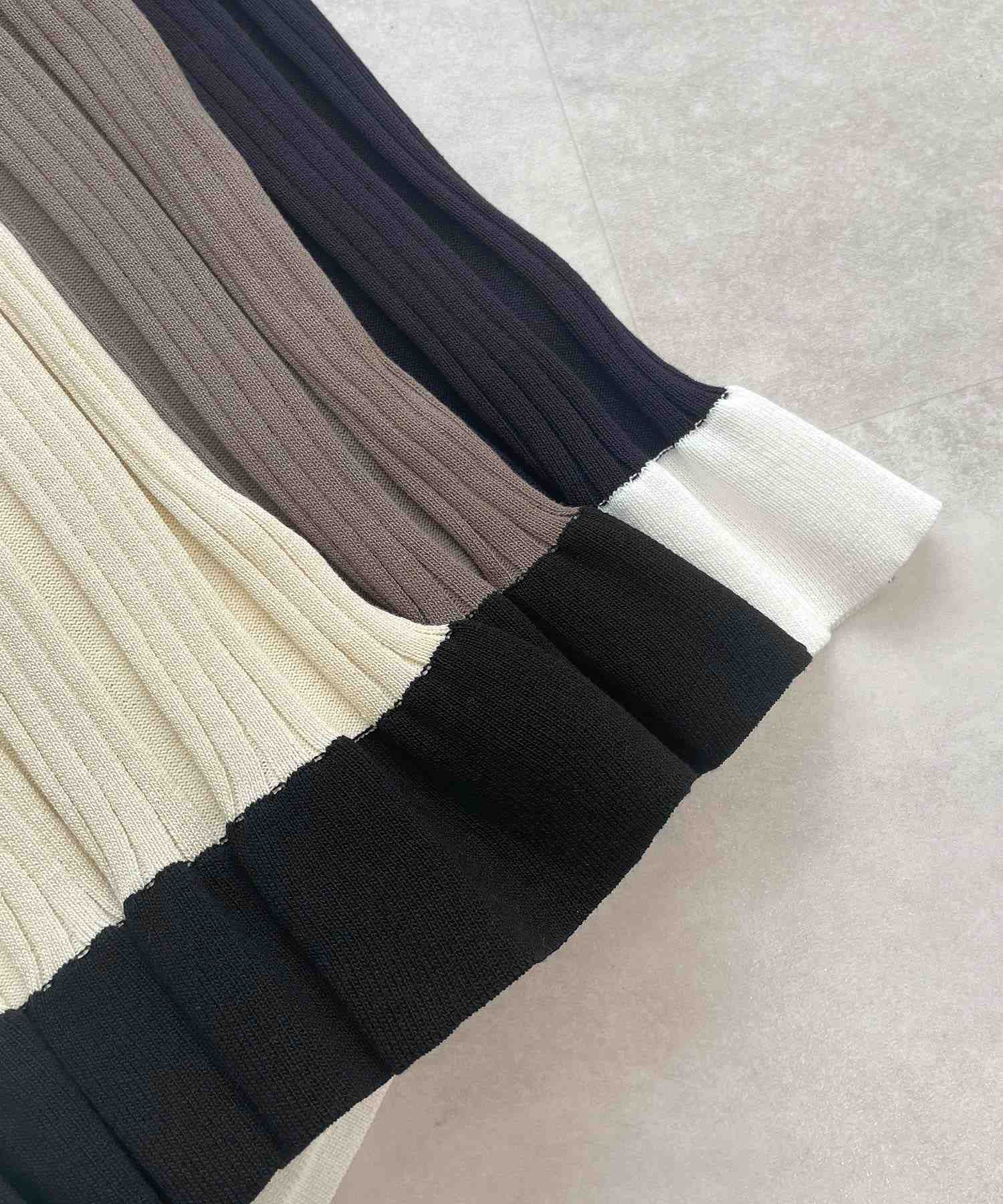 フューティアランド Futier Land パイピングニットフレアタンクトップ (アイボリー) アイボリー