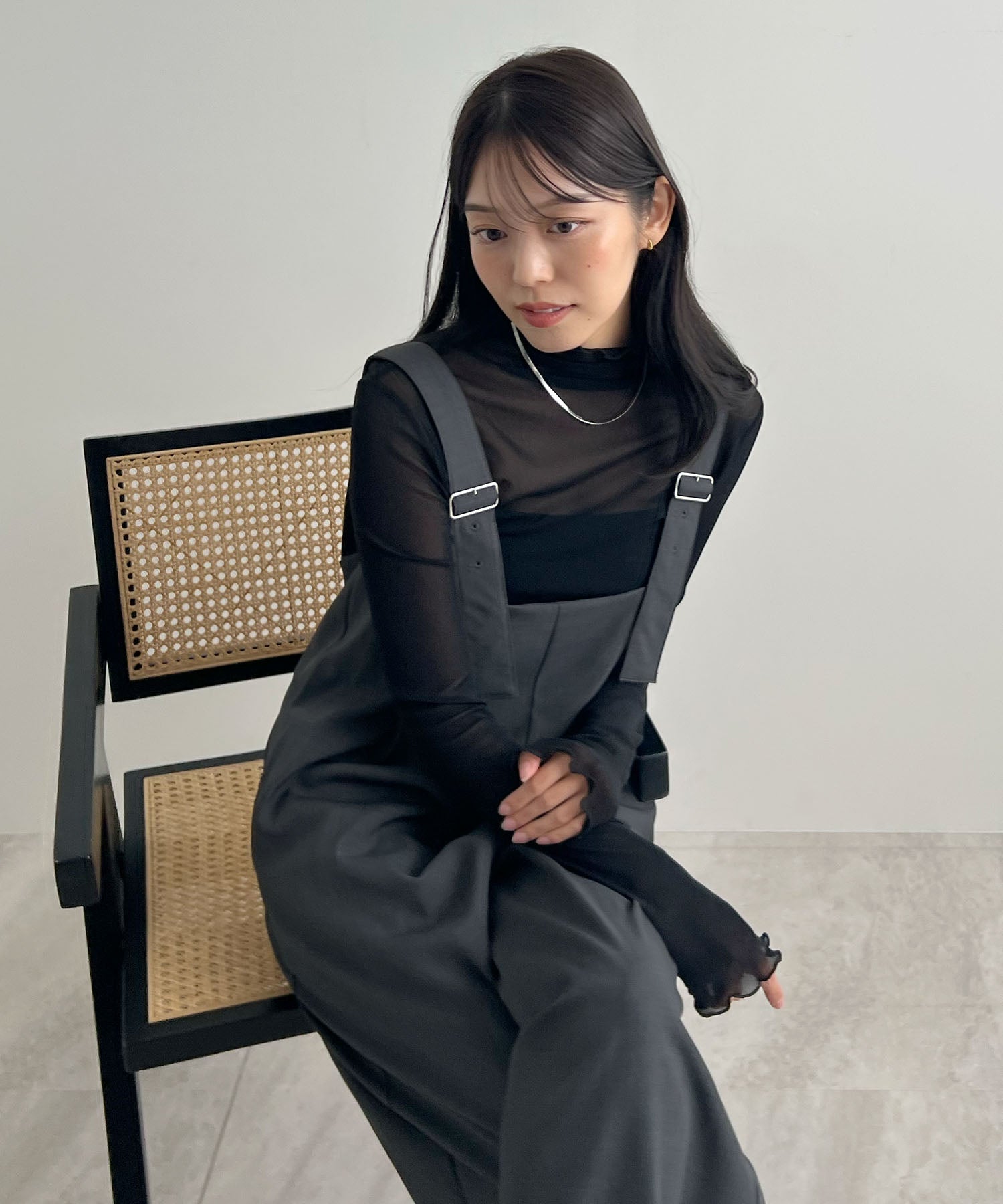 フューティアランド Futier Land ベルトショルダーサロペット (グレー) グレー