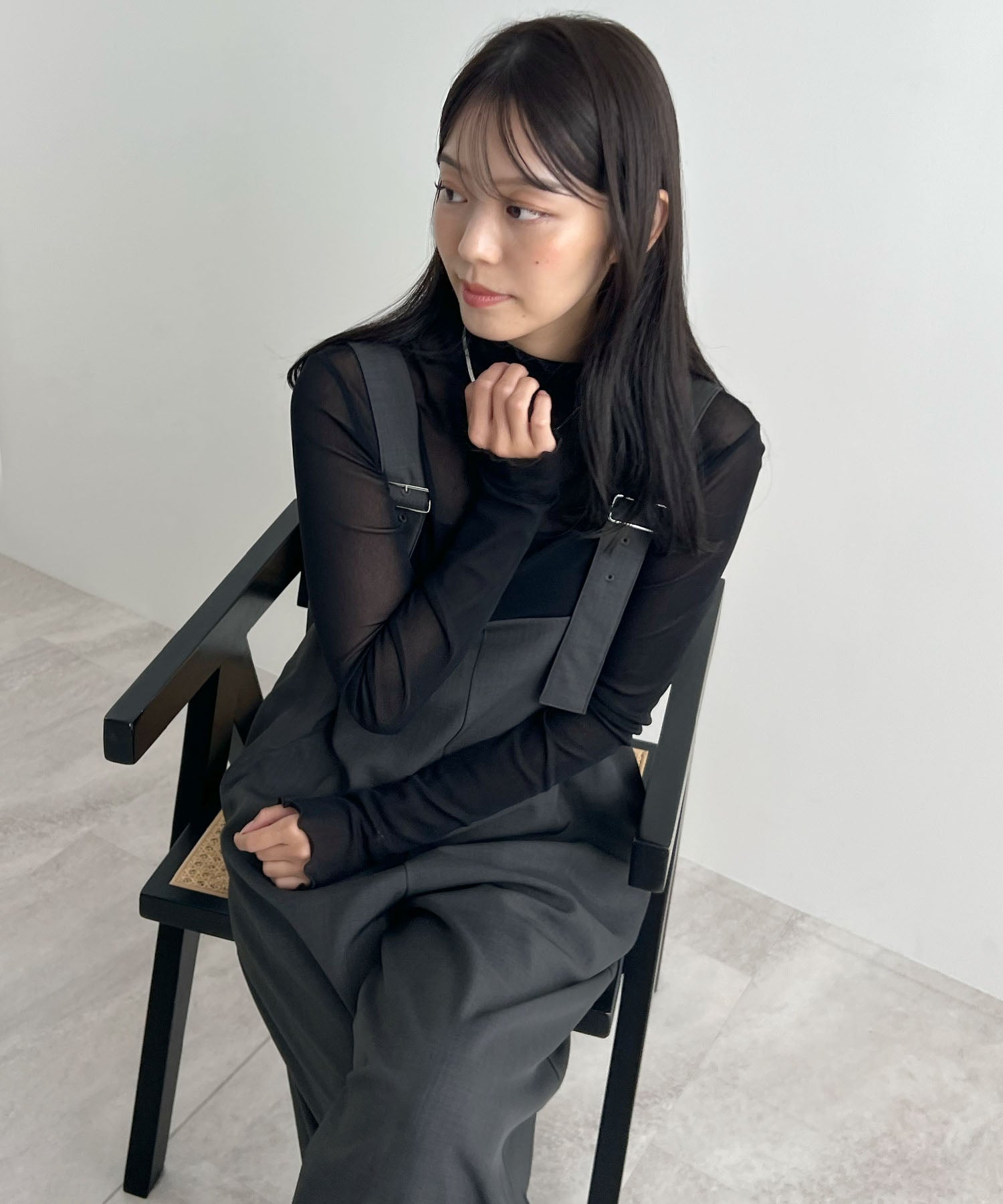 フューティアランド Futier Land ベルトショルダーサロペット (グレー) グレー