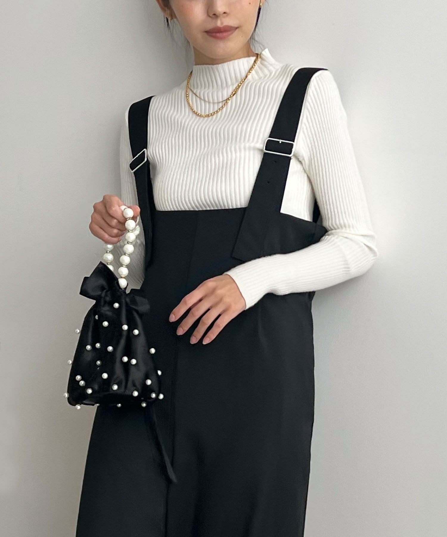 フューティアランド Futier Land ベルトショルダーサロペット (ブラック) ブラック