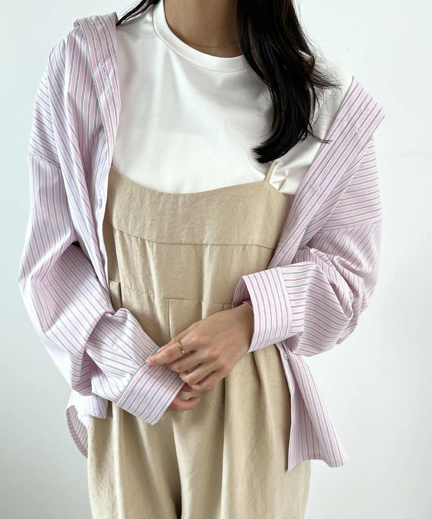 フューティアランド Futier Land ピーチ起毛タックサロペット (ベージュ) ベージュ