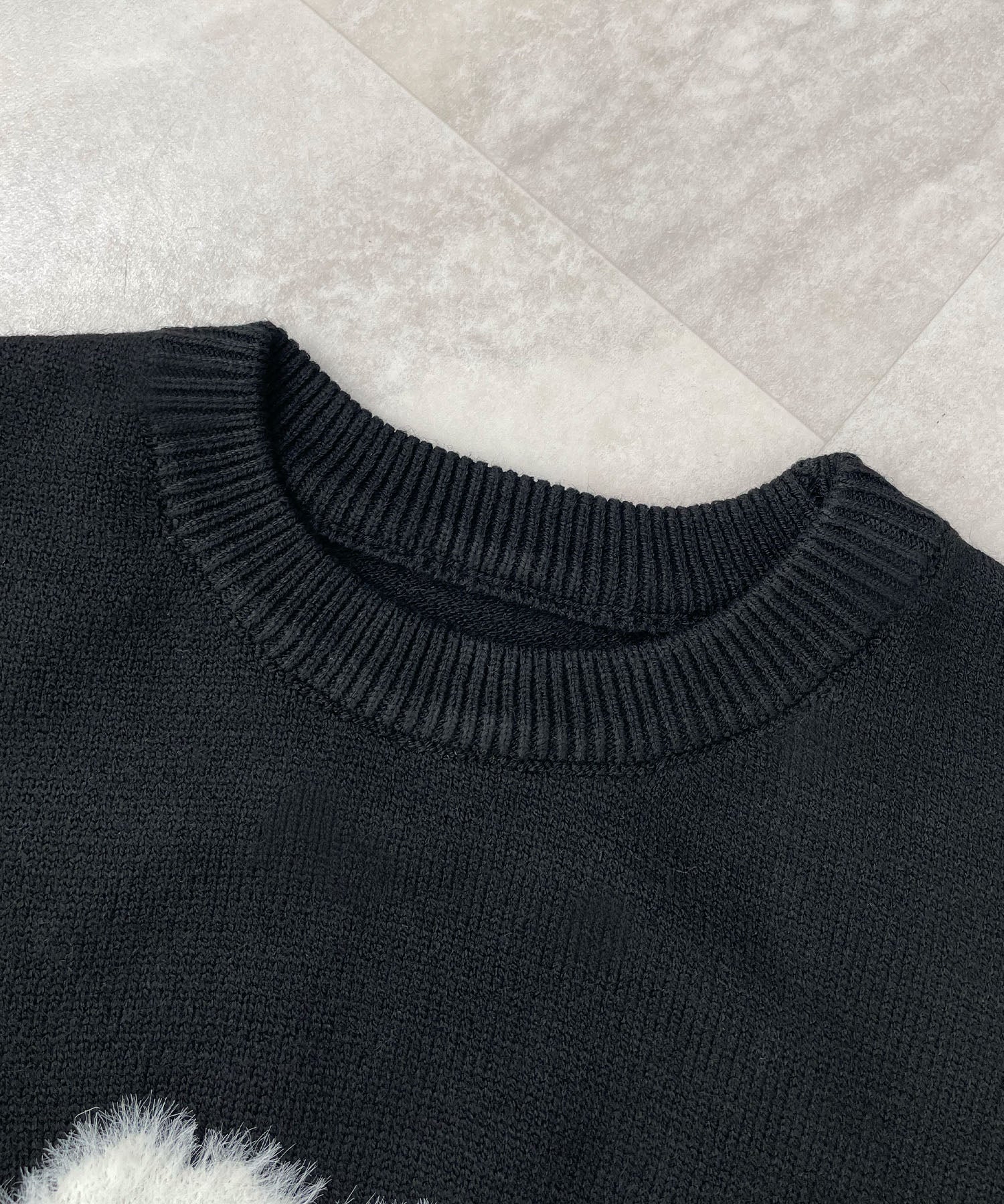 フューティアランド Futier Land ふわふわフェザードッグニットトップス (ネイビー) ネイビー