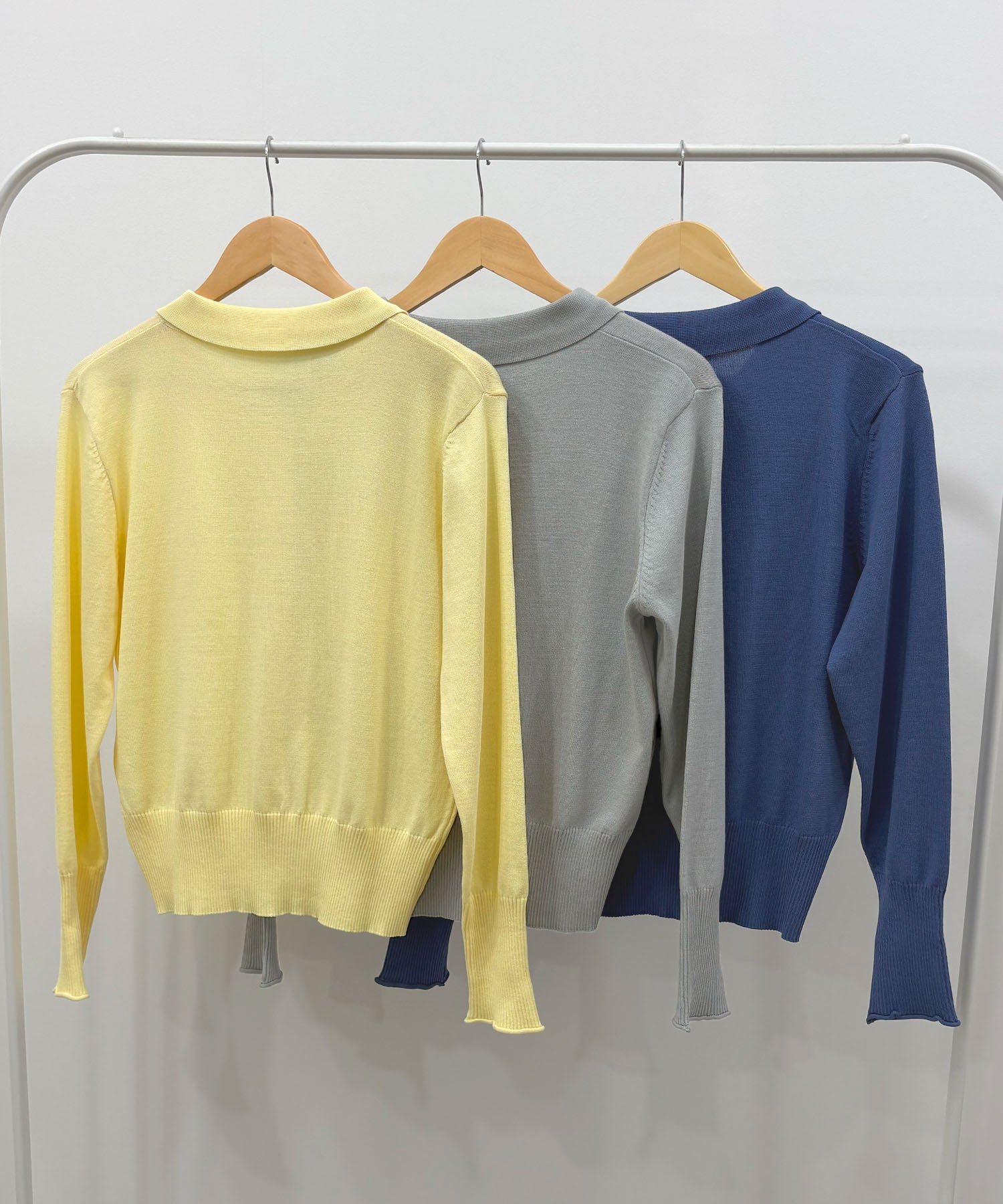 フューティアランド Futier Land ポケット付きポロニット (グレー) グレー