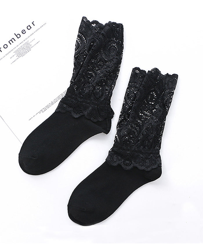 フューティアランド Futier Land レース切替ソックス (ホワイト) ホワイト