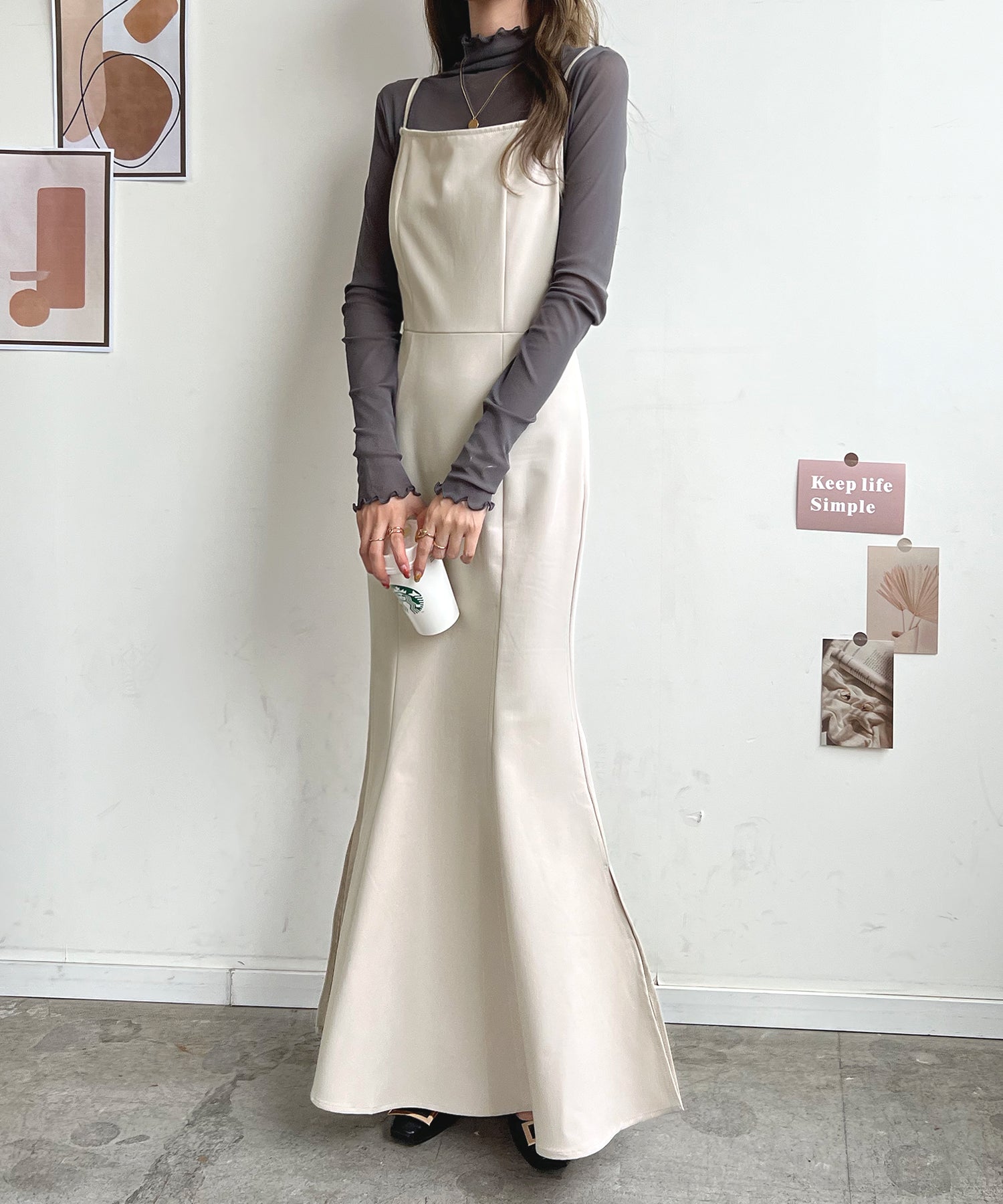 フューティアランド Futier Land マーメイドキャミワンピース (アイボリー) アイボリー