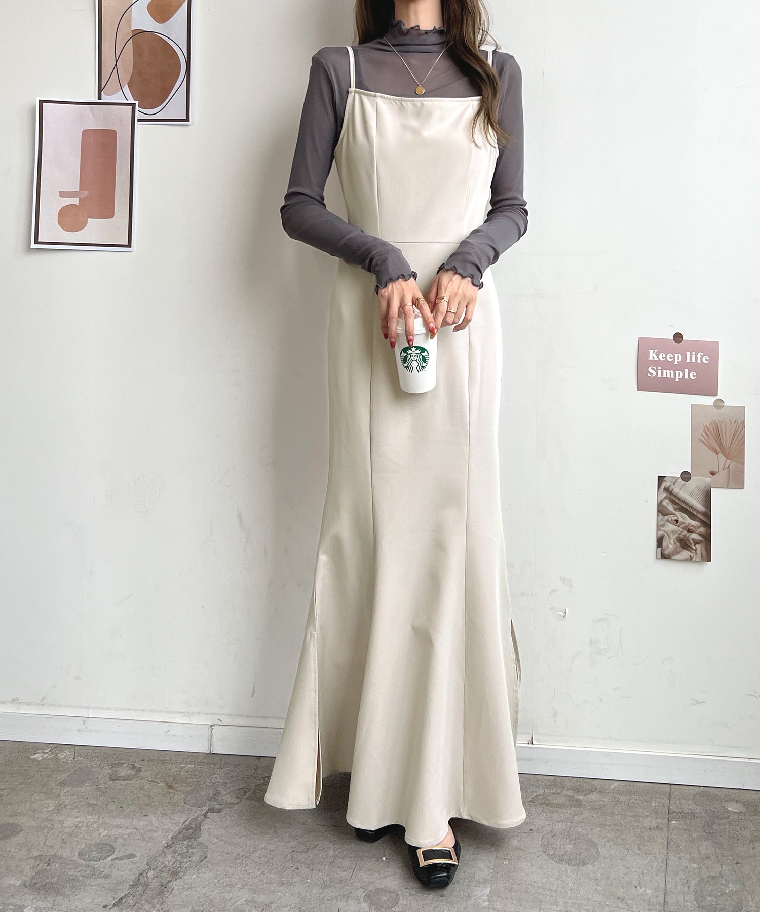 フューティアランド Futier Land マーメイドキャミワンピース (アイボリー) アイボリー