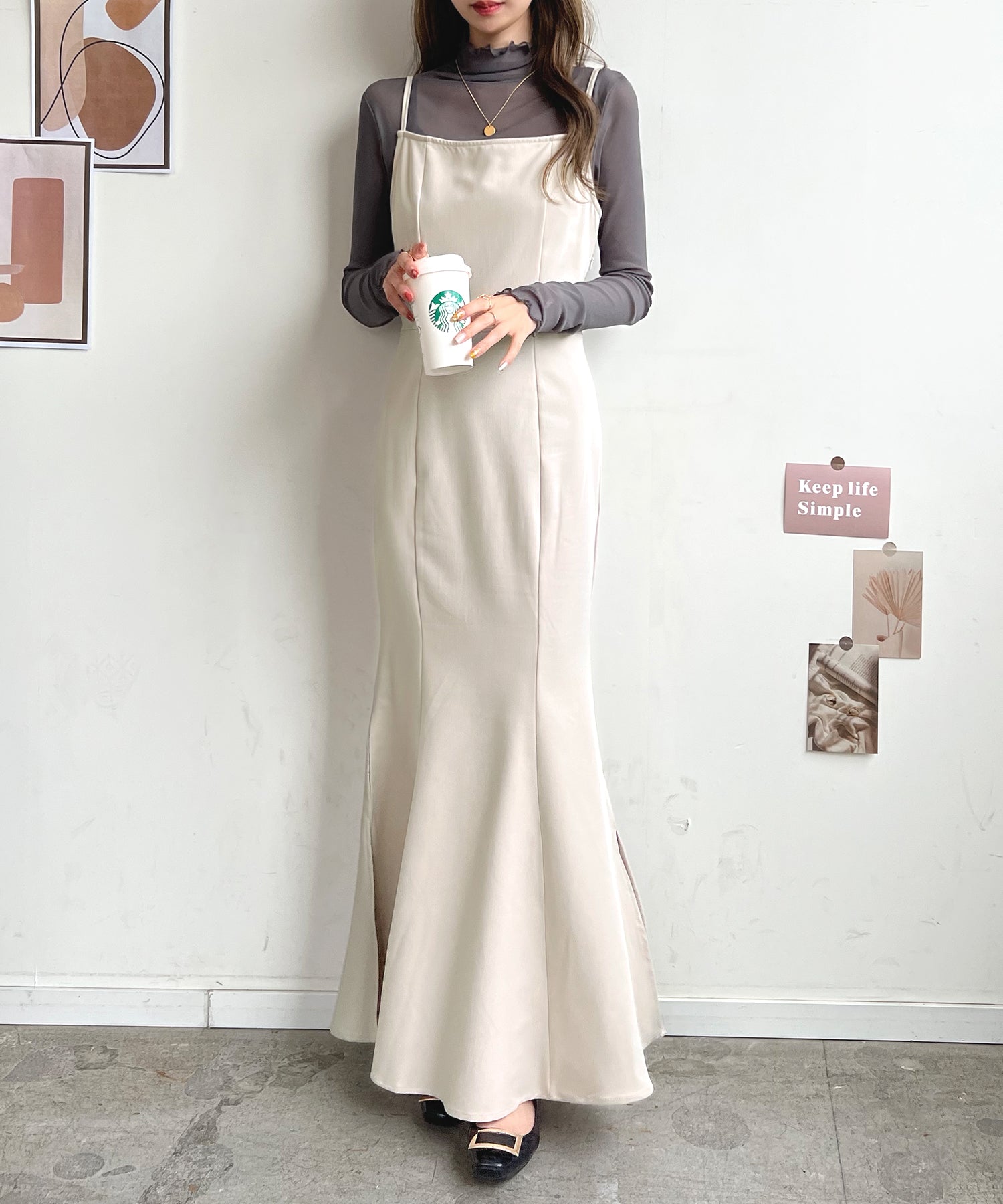 フューティアランド Futier Land マーメイドキャミワンピース (アイボリー) アイボリー