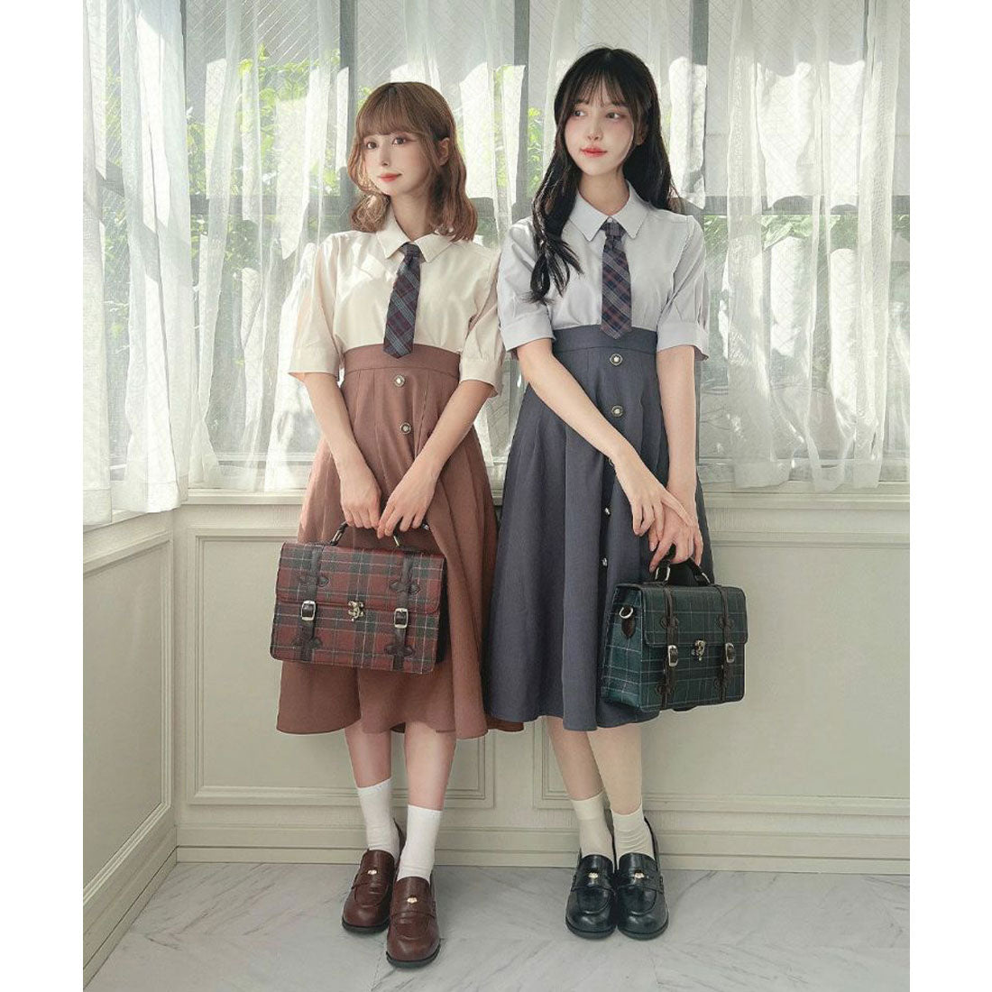 フィント F i.n.t 釦使いパフスリーブジャケットセットアップ (BROWN) BROWN