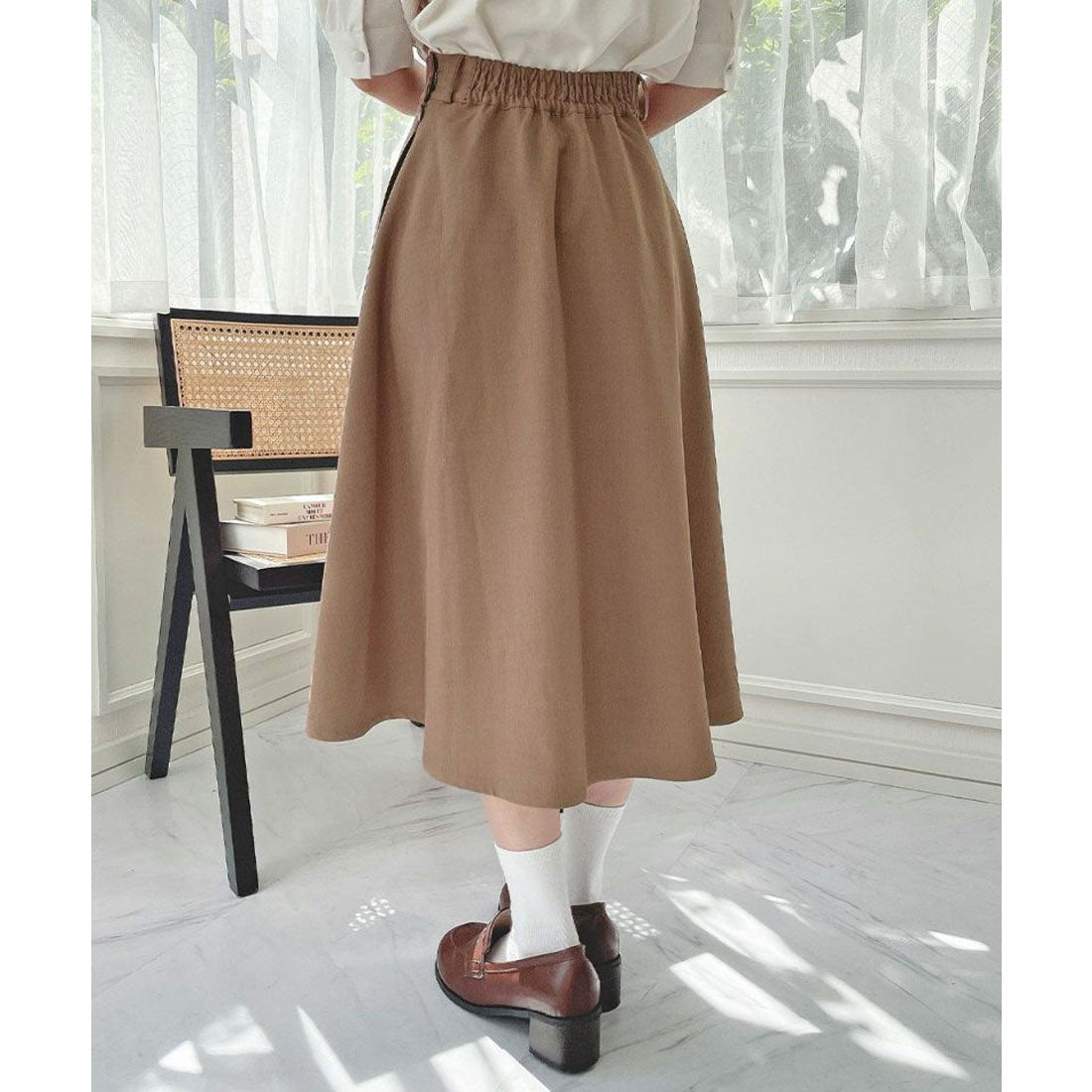 フィント F i.n.t 釦使いパフスリーブジャケットセットアップ (BROWN) BROWN