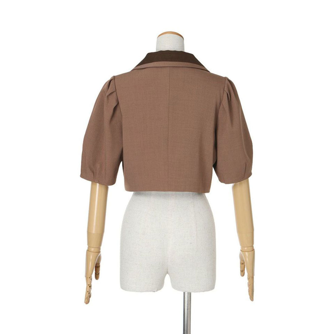 フィント F i.n.t 釦使いパフスリーブジャケットセットアップ (BROWN) BROWN