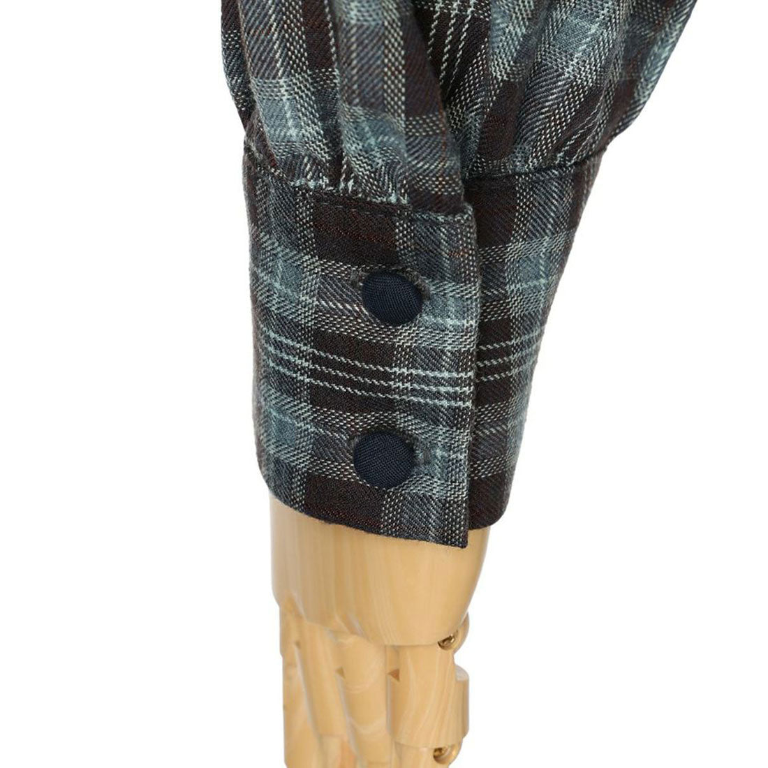 フィント F i.n.t 【洗える/セットアップ可能】ケープ付きチェックブラウス (BROWN×RE) BROWN×RE