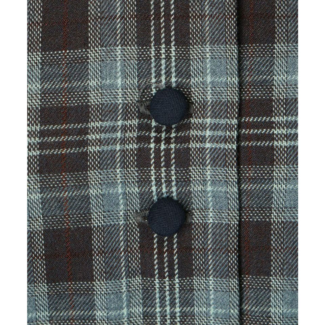 フィント F i.n.t 【洗える/セットアップ可能】ケープ付きチェックブラウス (BROWN×RE) BROWN×RE