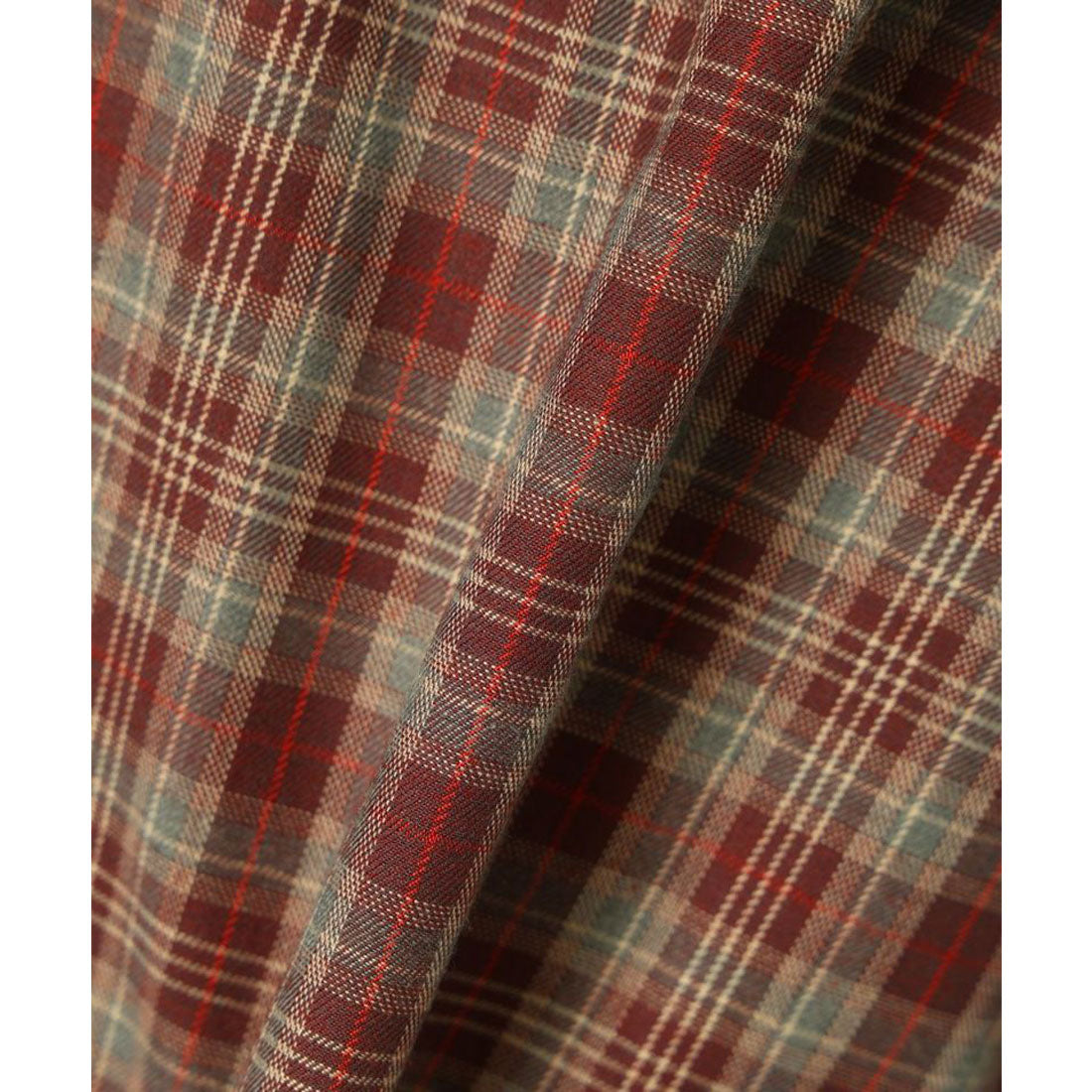 フィント F i.n.t 【洗える/セットアップ可能】ケープ付きチェックブラウス (BROWN×RE) BROWN×RE