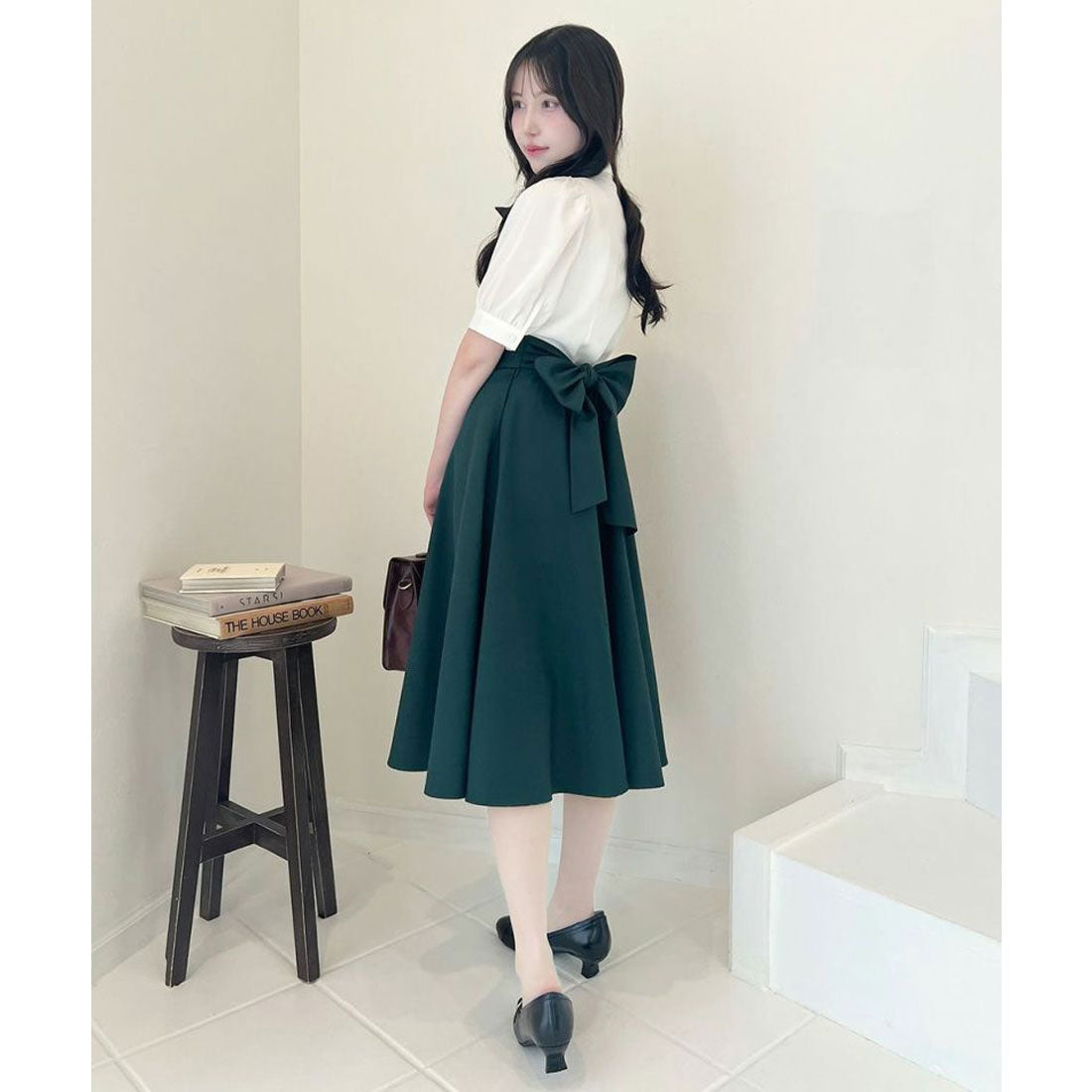 フィント F i.n.t 【サイズ展開あり】コルセットベルト2wayフレアースカート (GREEN) GREEN