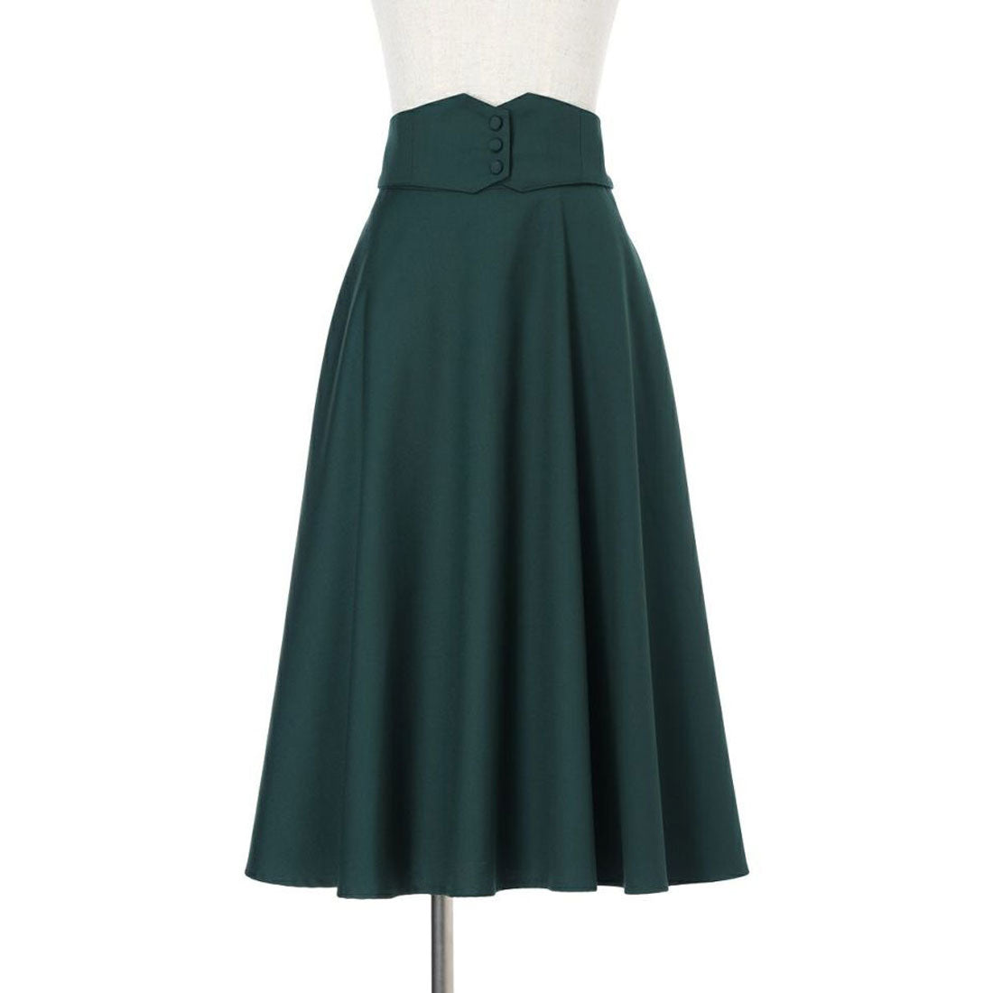 フィント F i.n.t 【サイズ展開あり】コルセットベルト2wayフレアースカート (GREEN) GREEN